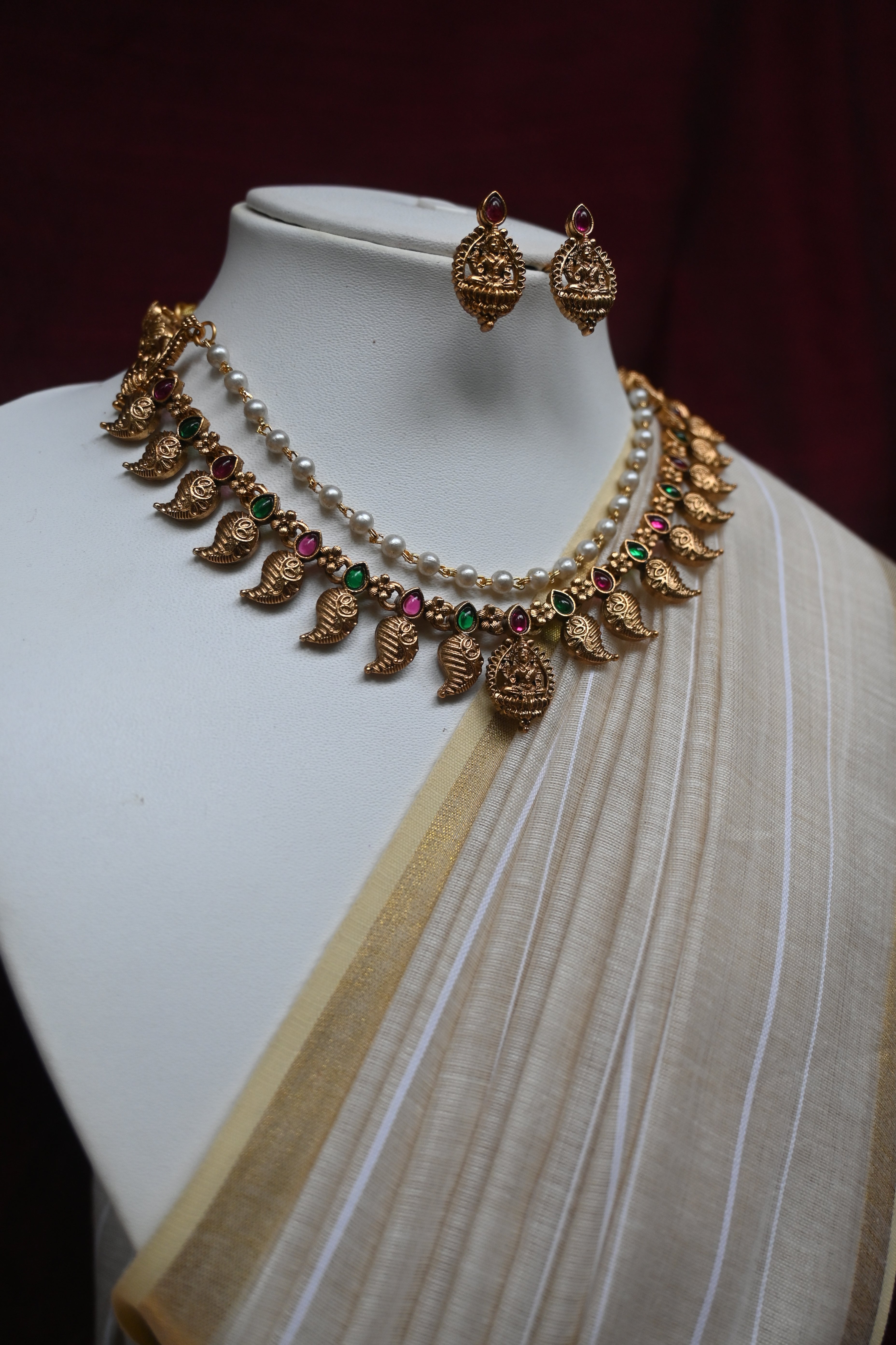 Ahalya - Mango Lakshmi Necklace Set