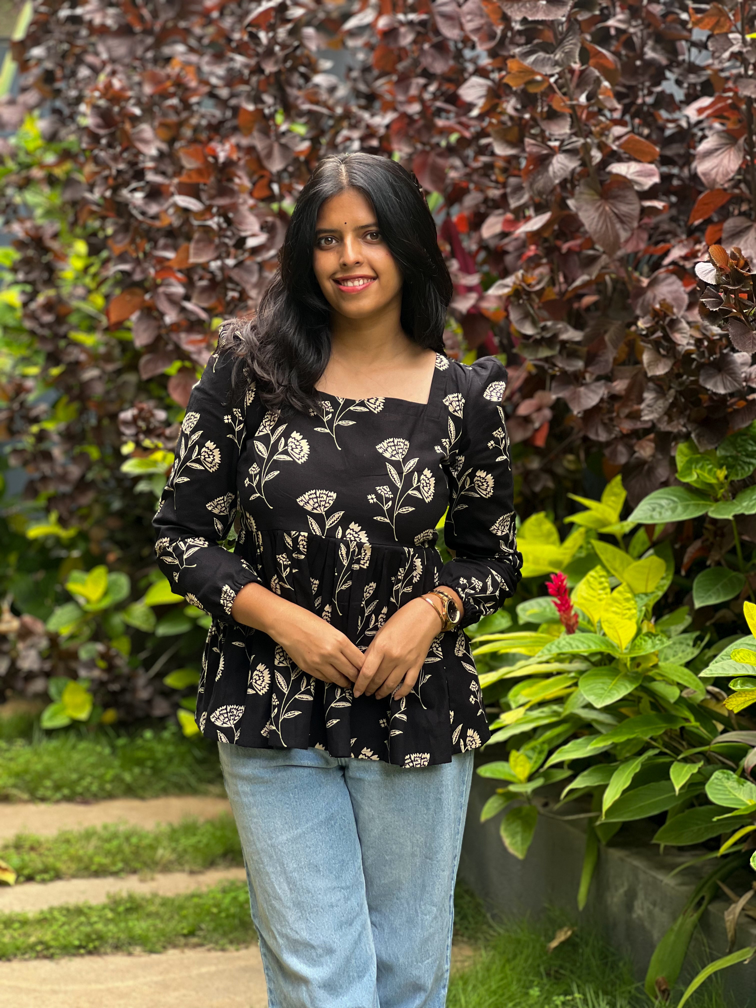 Hosanna - Black flex Cotton Top