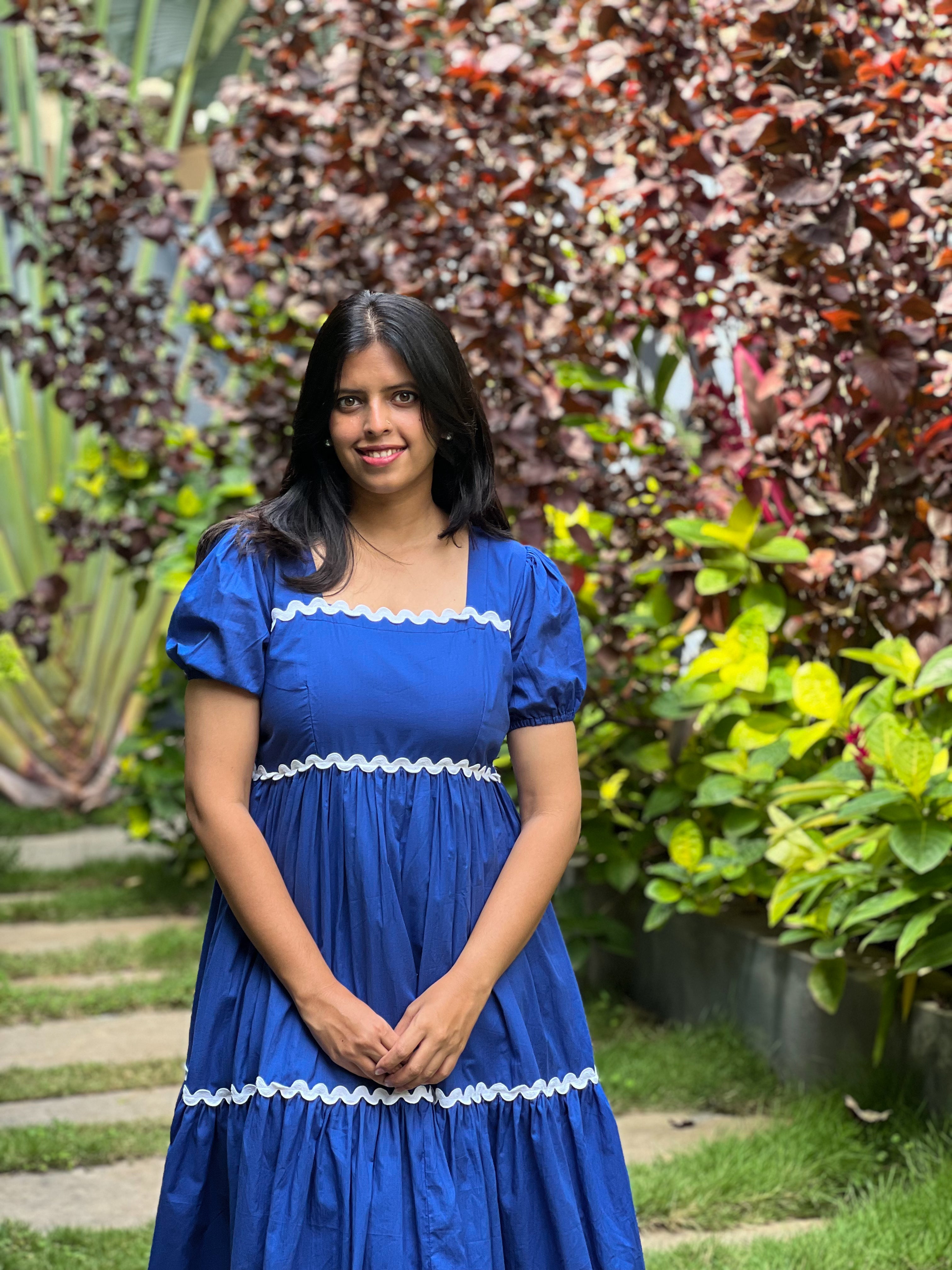 Autumn Sky - Blue Cotton Dress