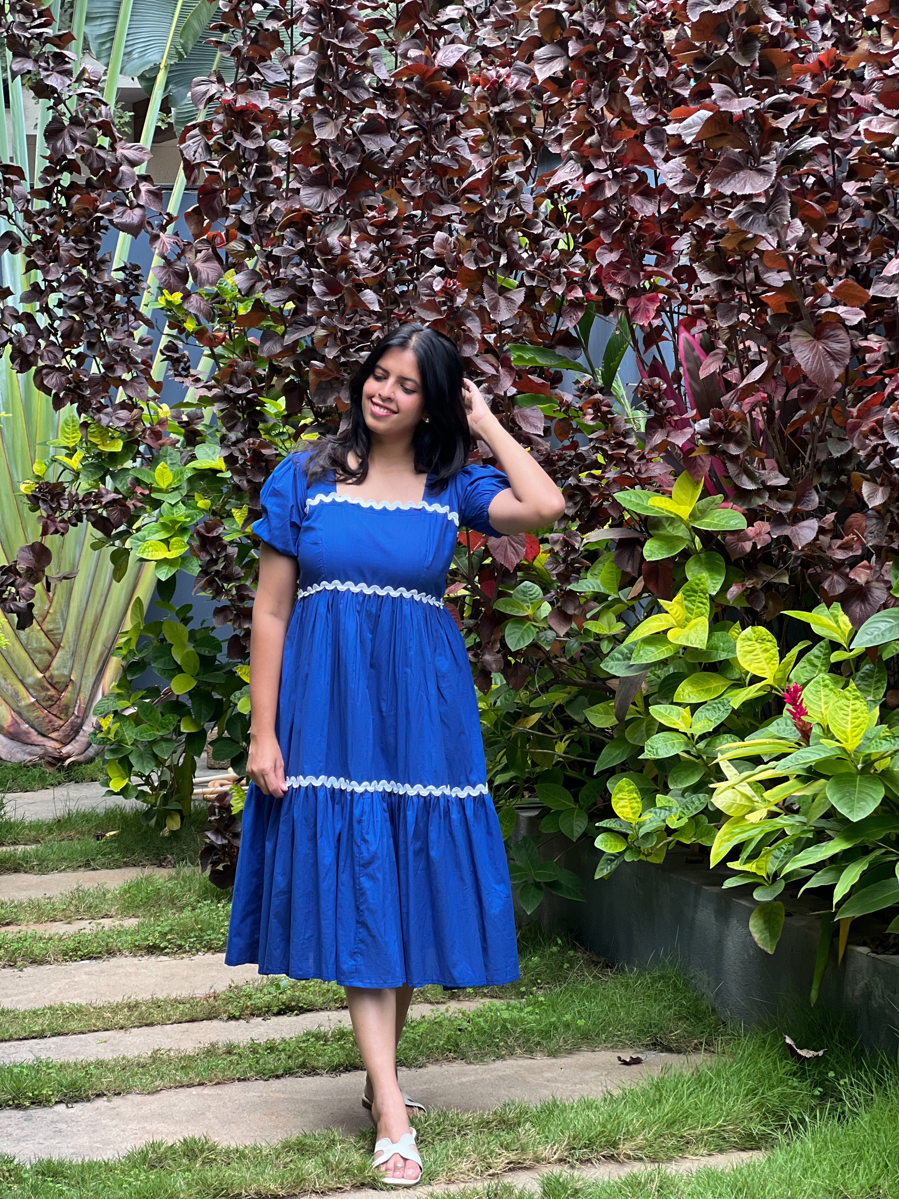 Autumn Sky - Blue Cotton Dress