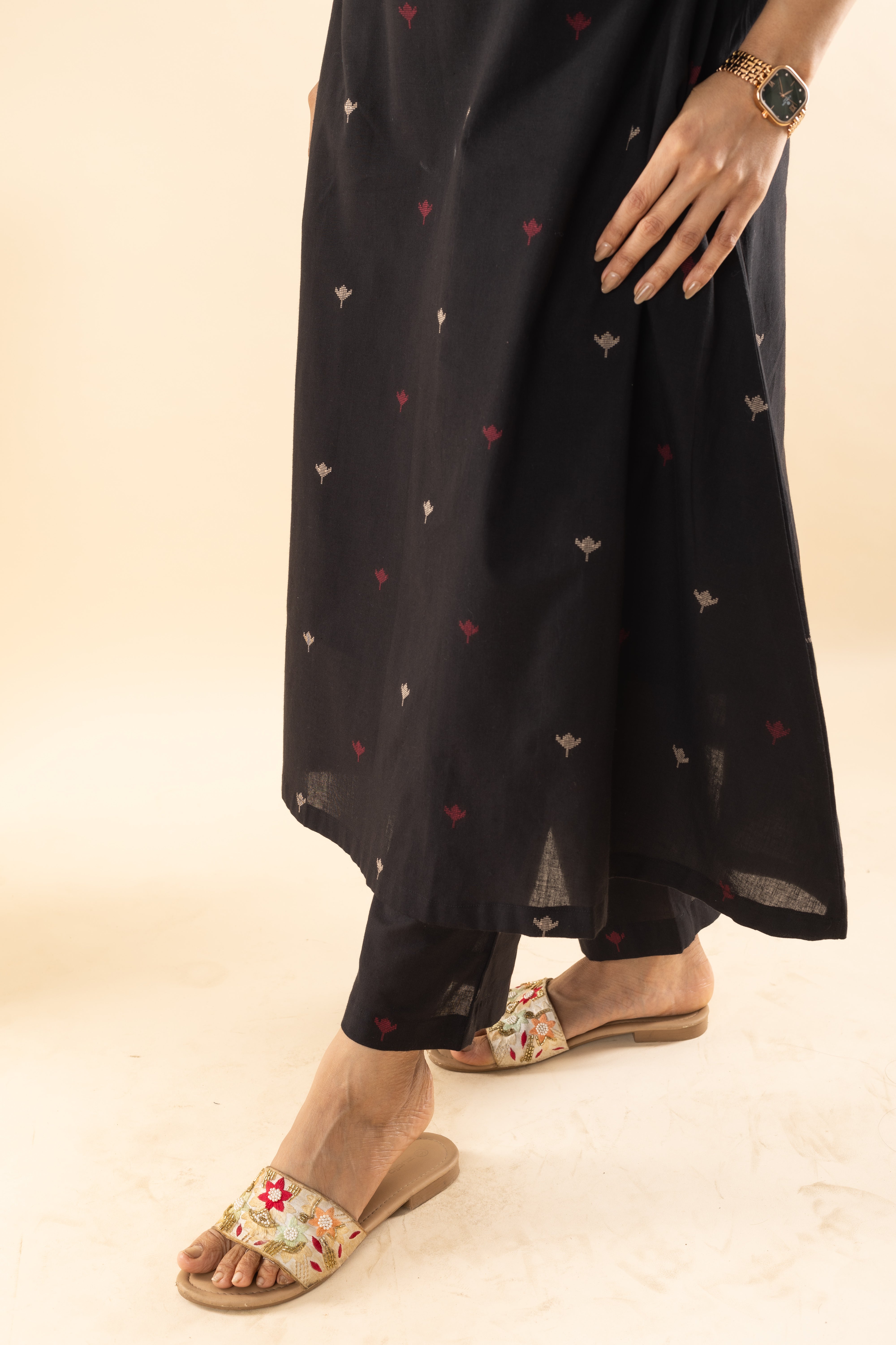 Havana - Black Handloom Cotton Kurta Set