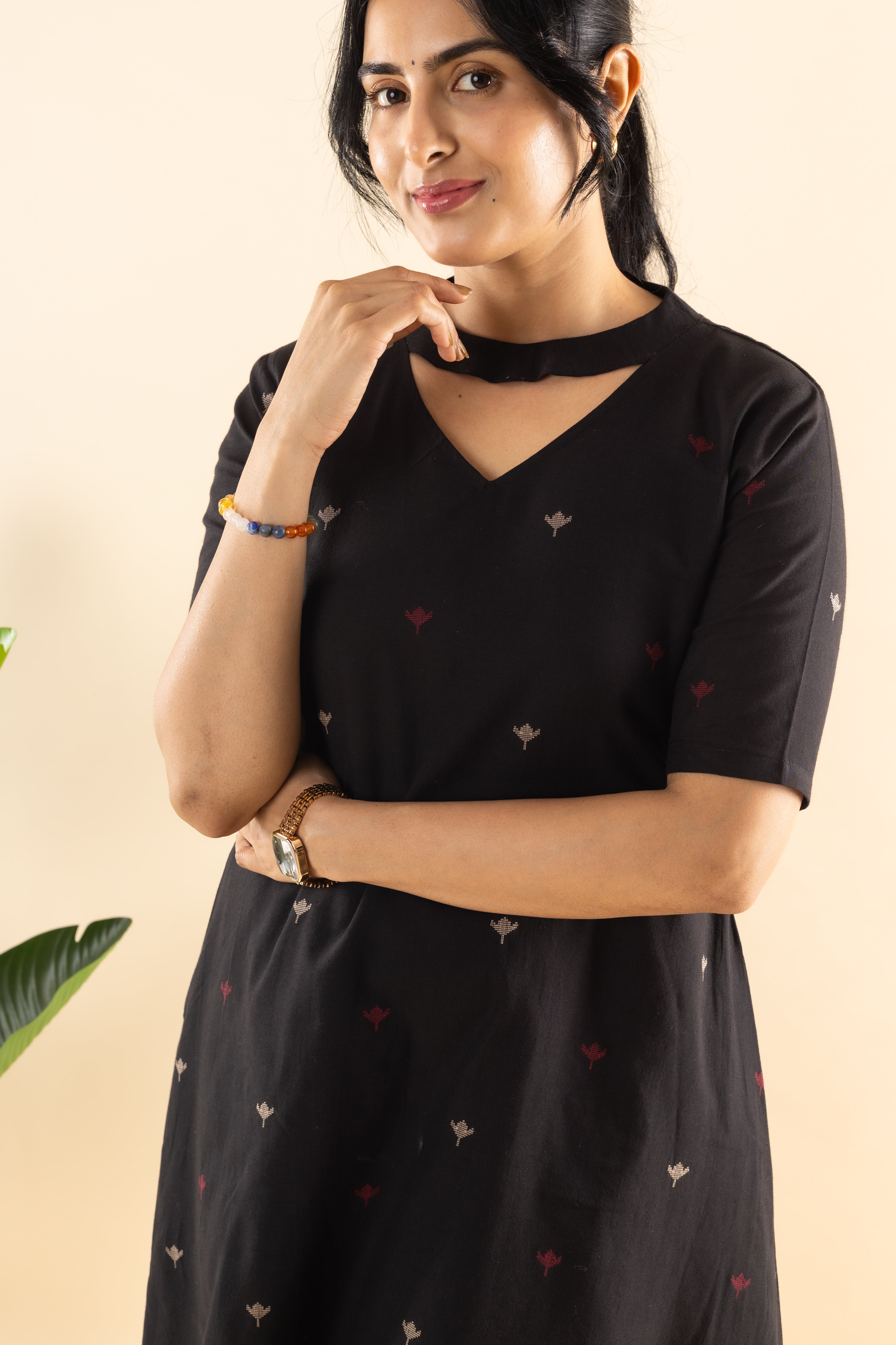 Havana - Black Handloom Cotton Kurta Set