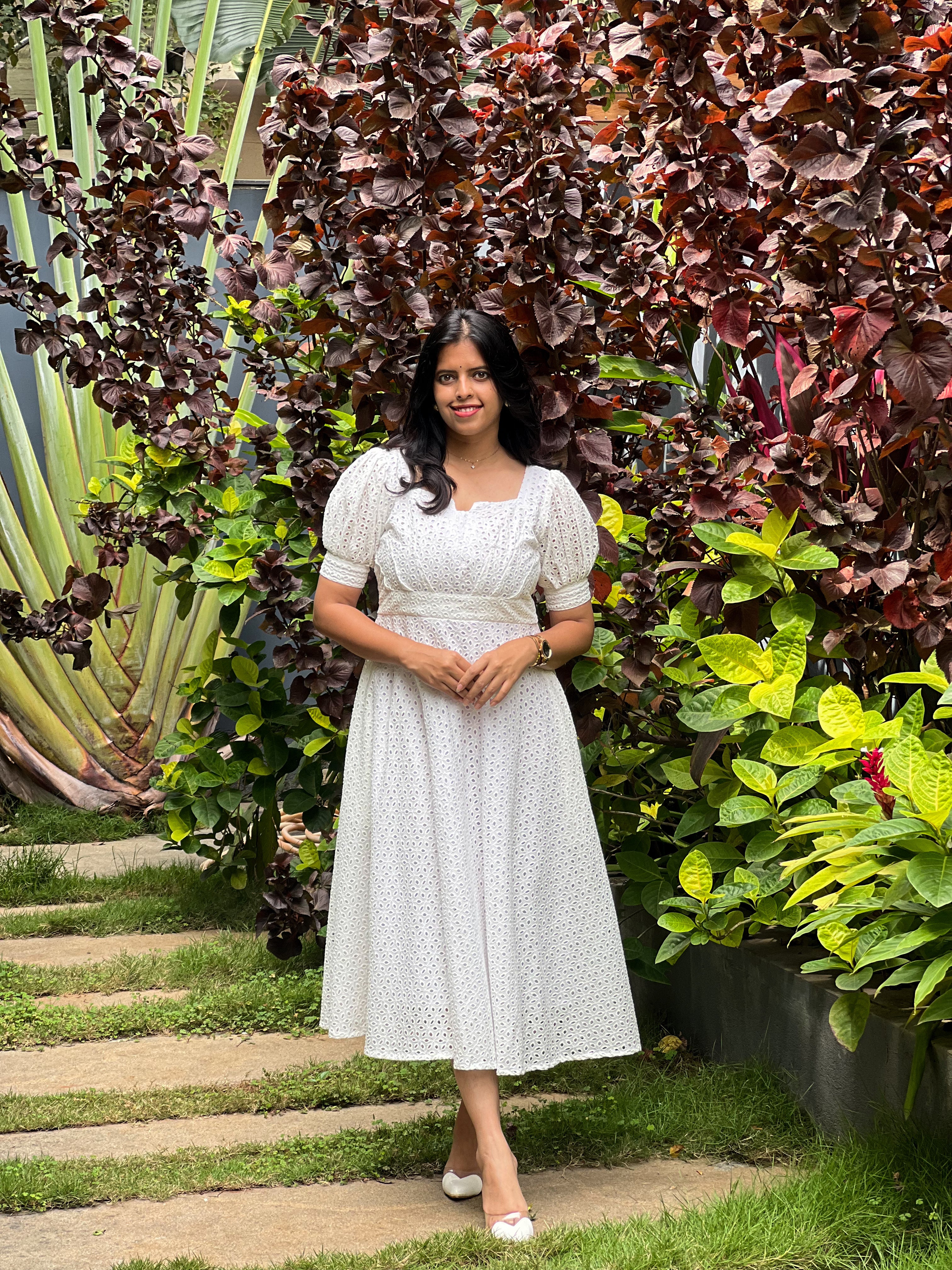 Kanaiya - White Cotton Hakoba Dress