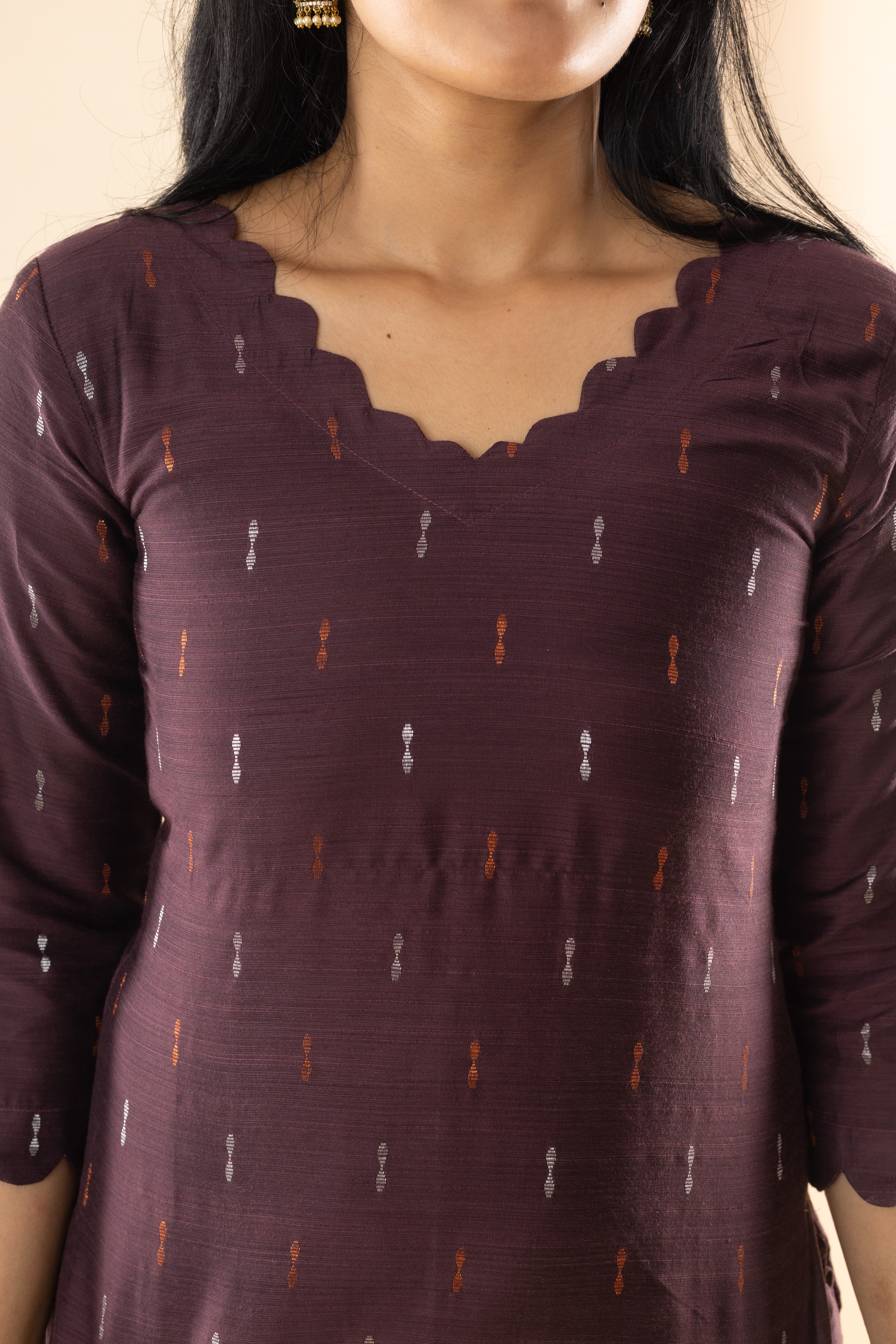 Ellora - Brown Dupion Silk Kurta Set