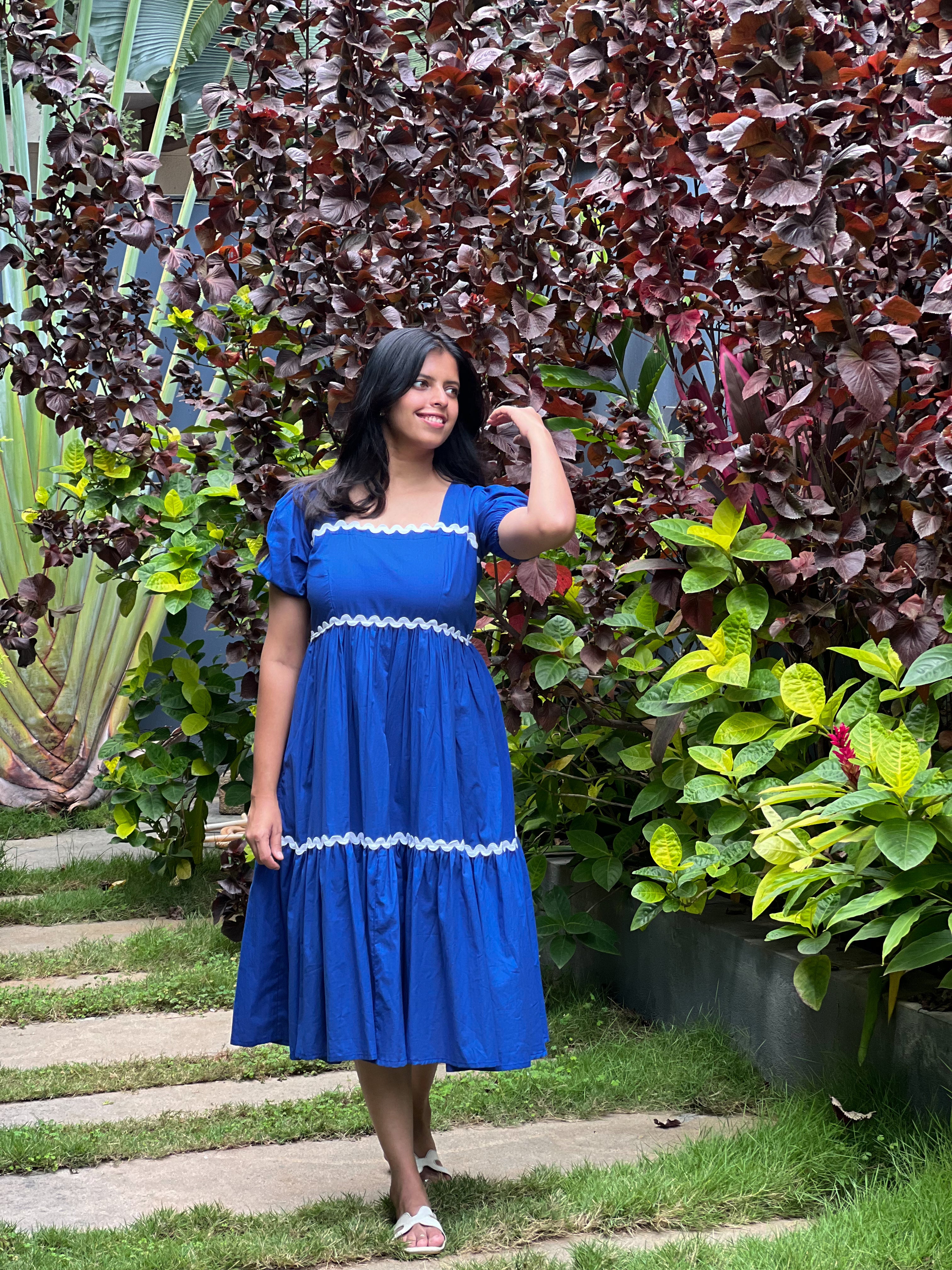 Autumn Sky - Blue Cotton Dress