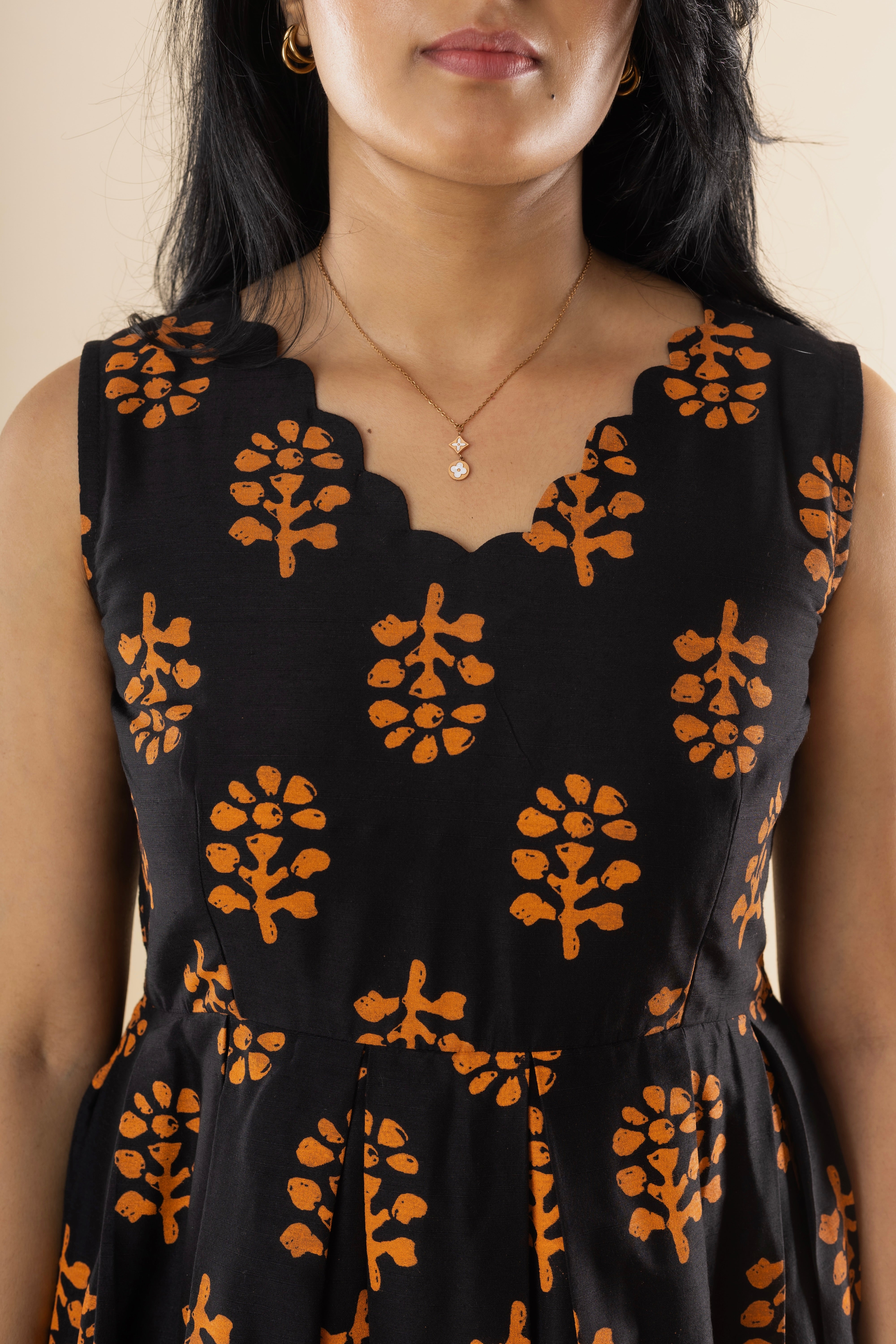 Gorgeous - Black Batik Print Dress