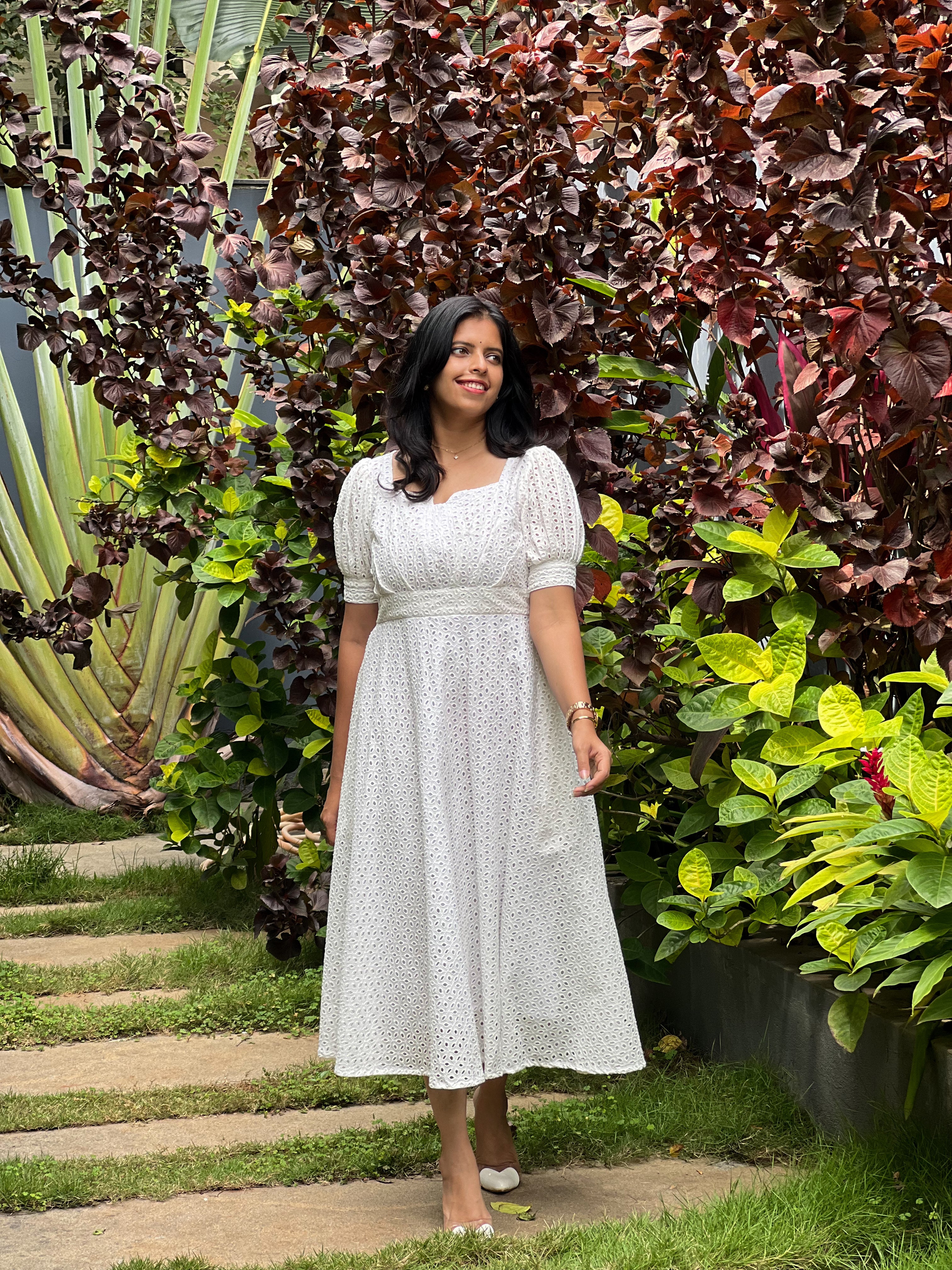 Kanaiya - White Cotton Hakoba Dress