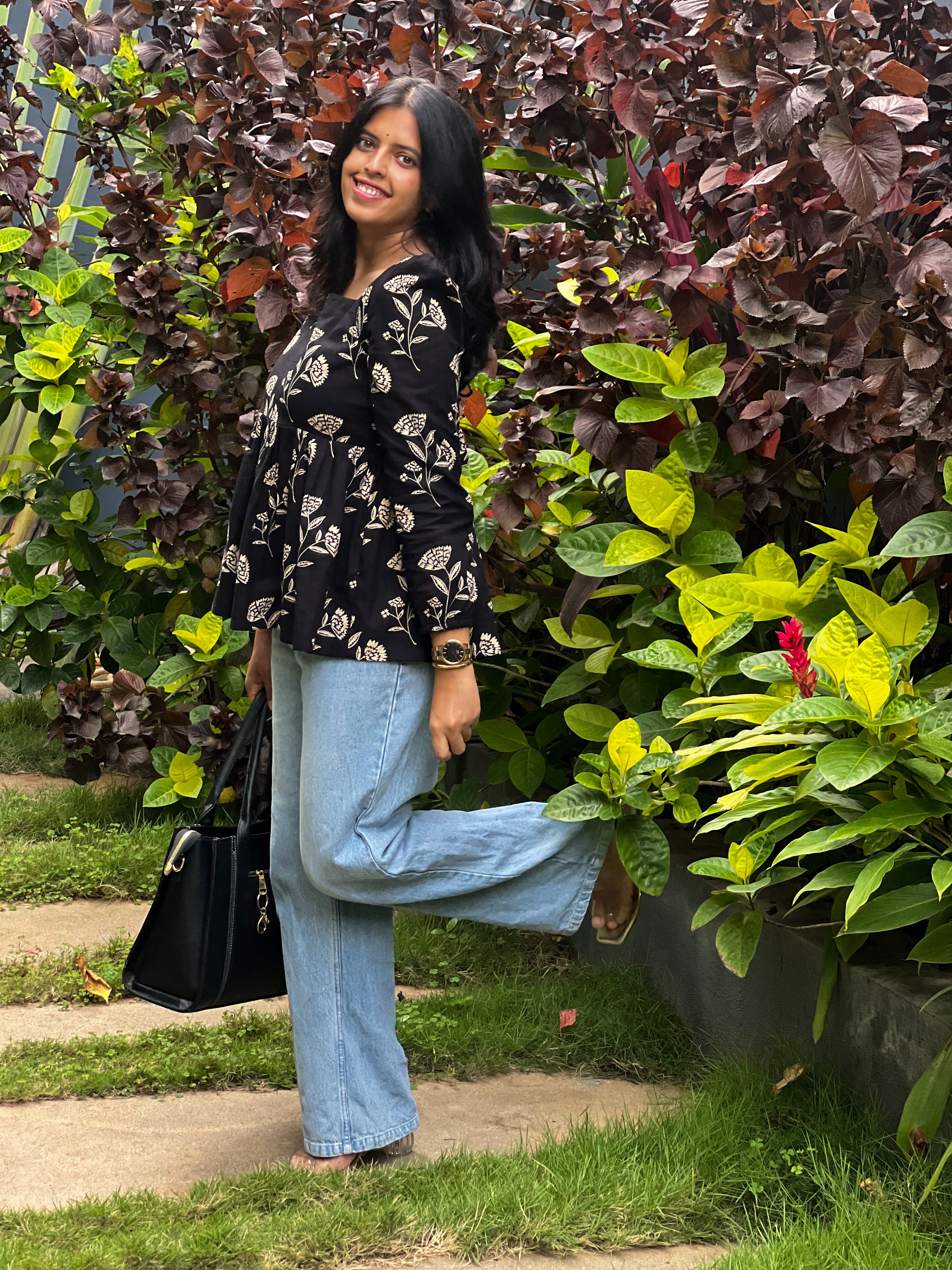 Hosanna - Black flex Cotton Top