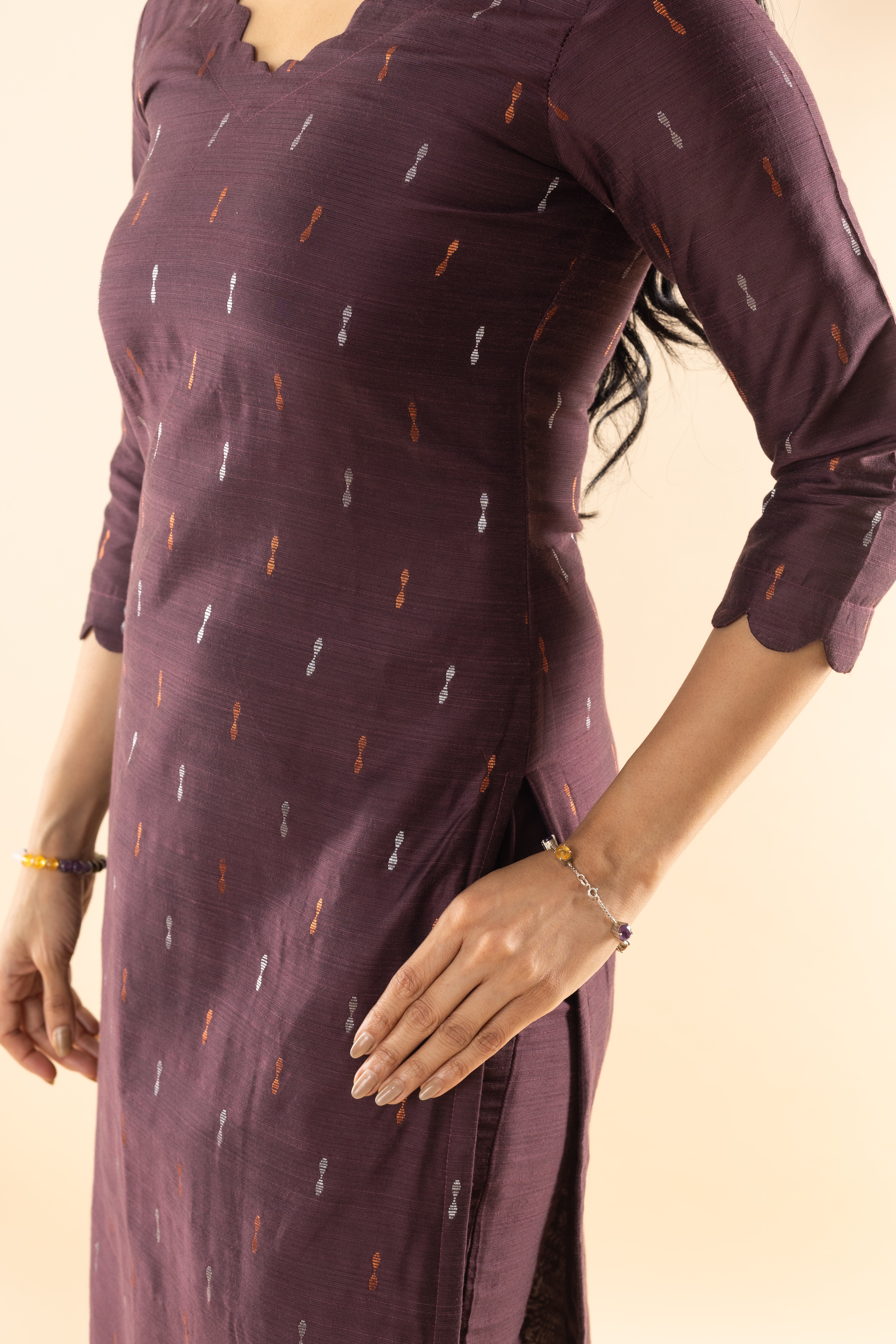 Ellora - Brown Dupion Silk Kurta Set