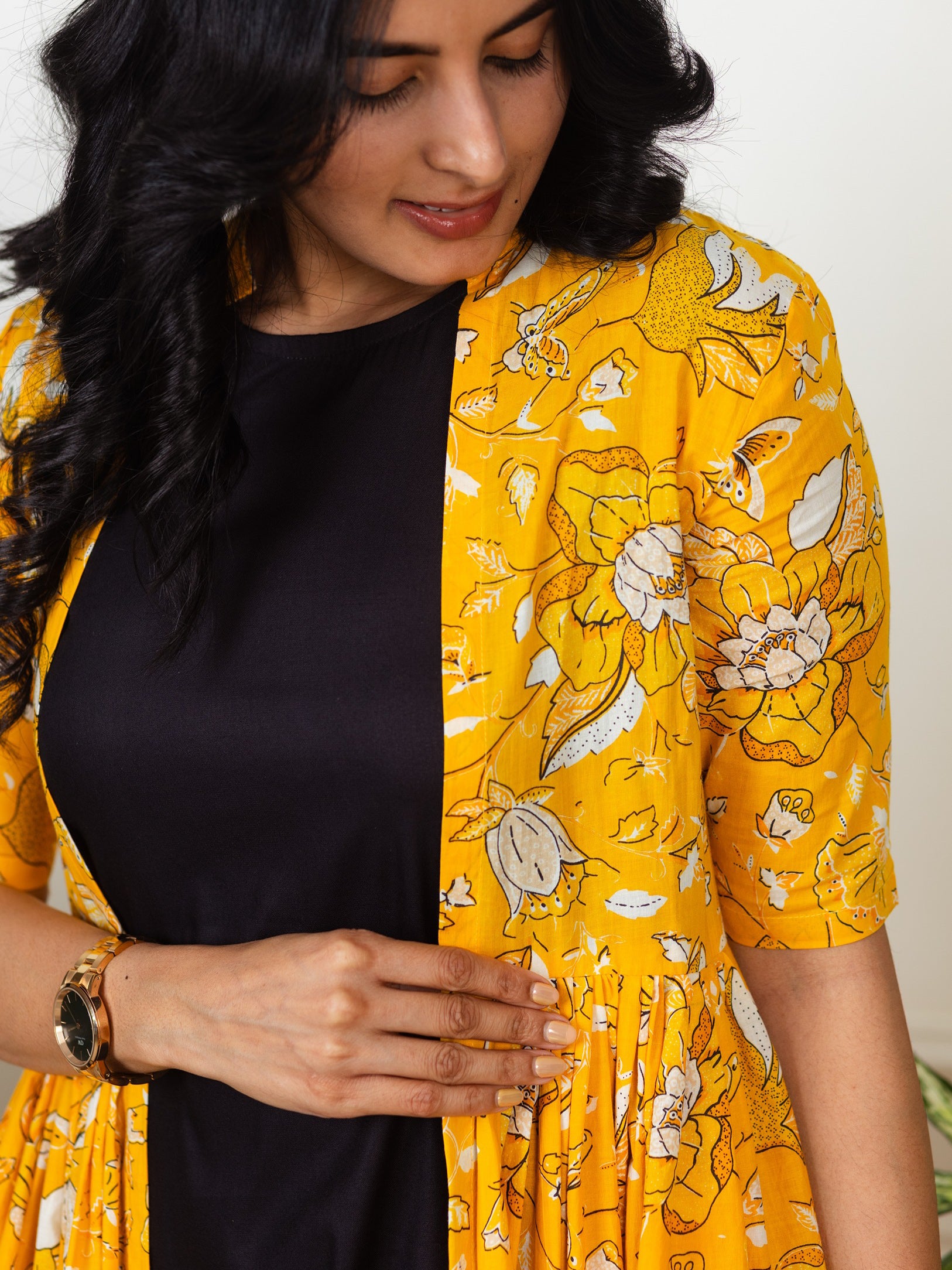 Yellow shrug dress