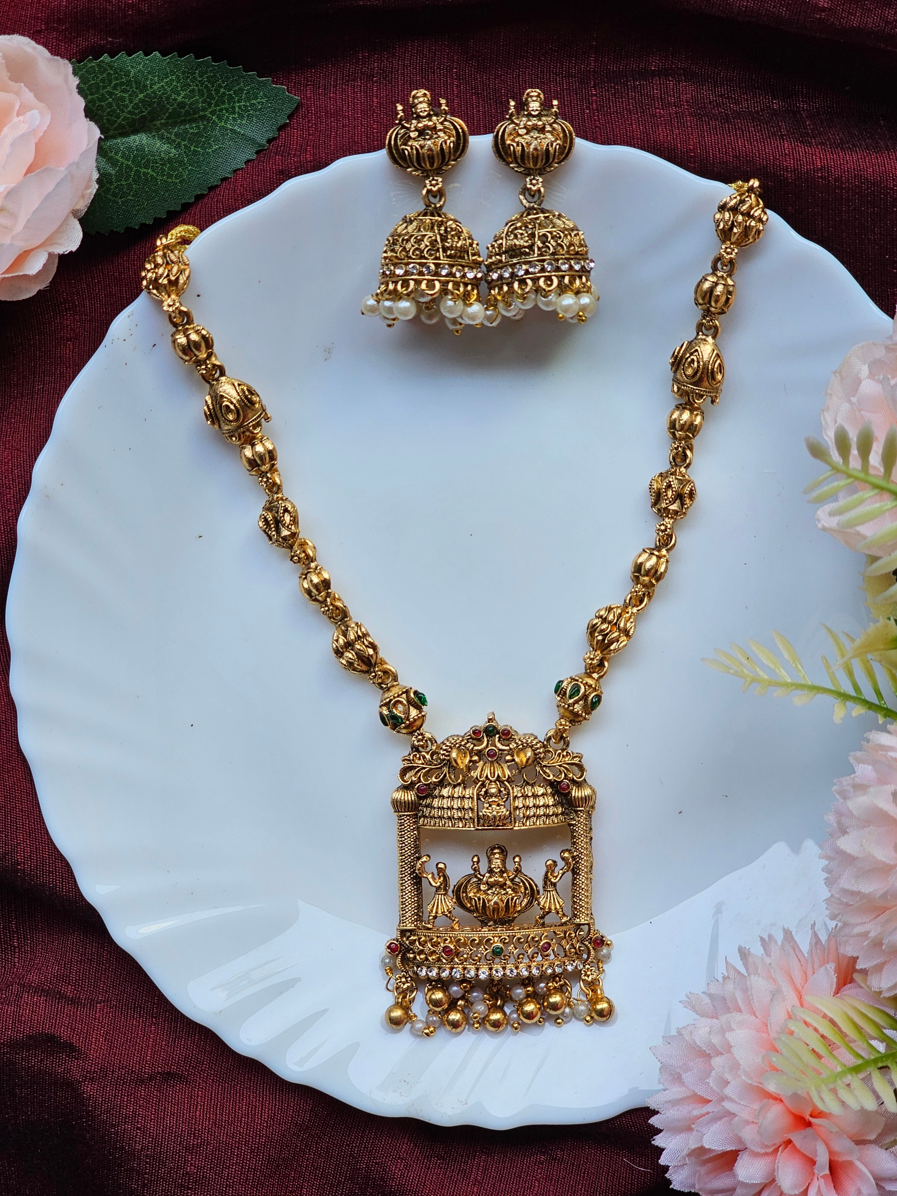Sriya - Lakshmi Vaibhava Temple Necklace Set