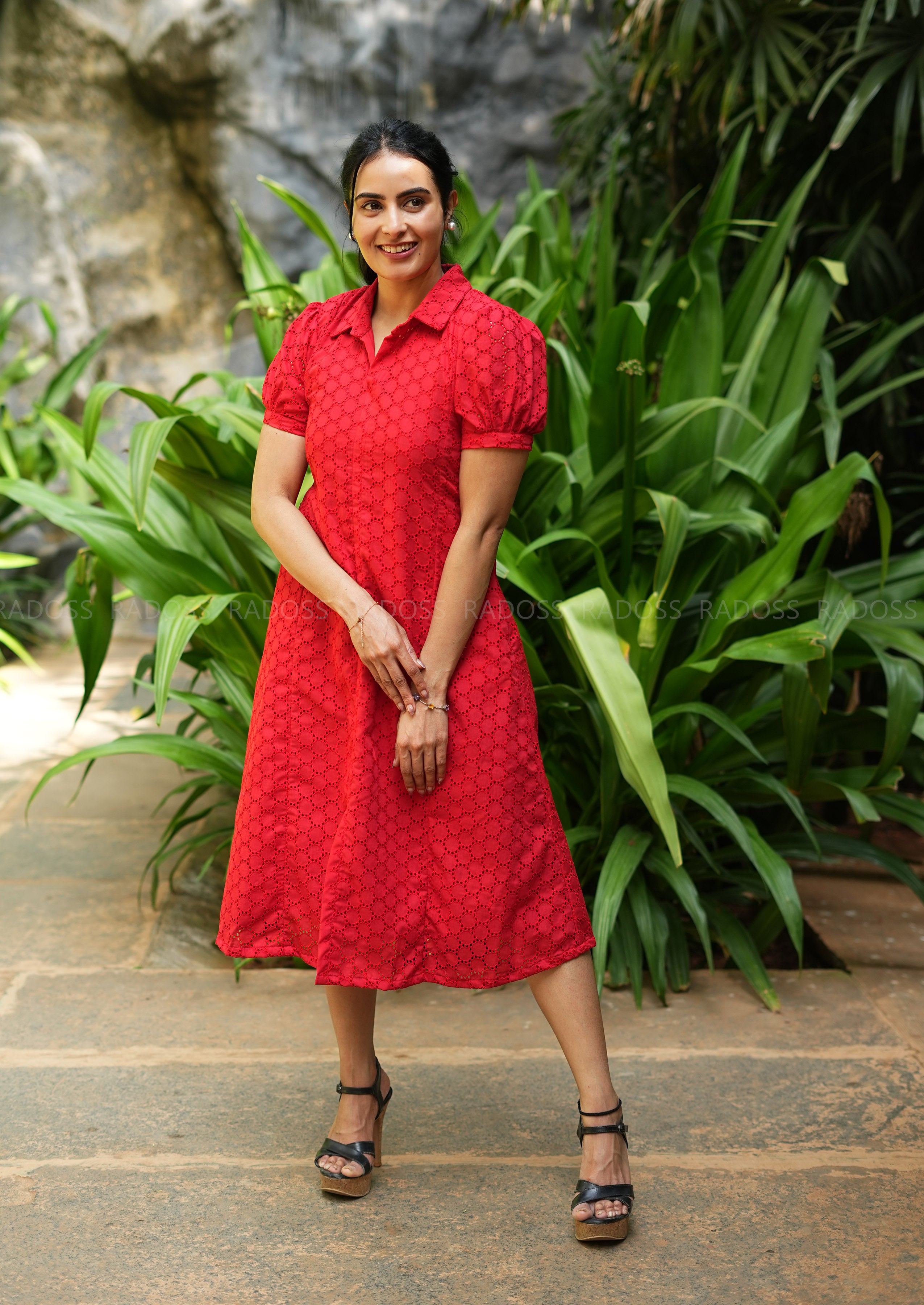 Premium Cotton Hakoba Shirt Dress