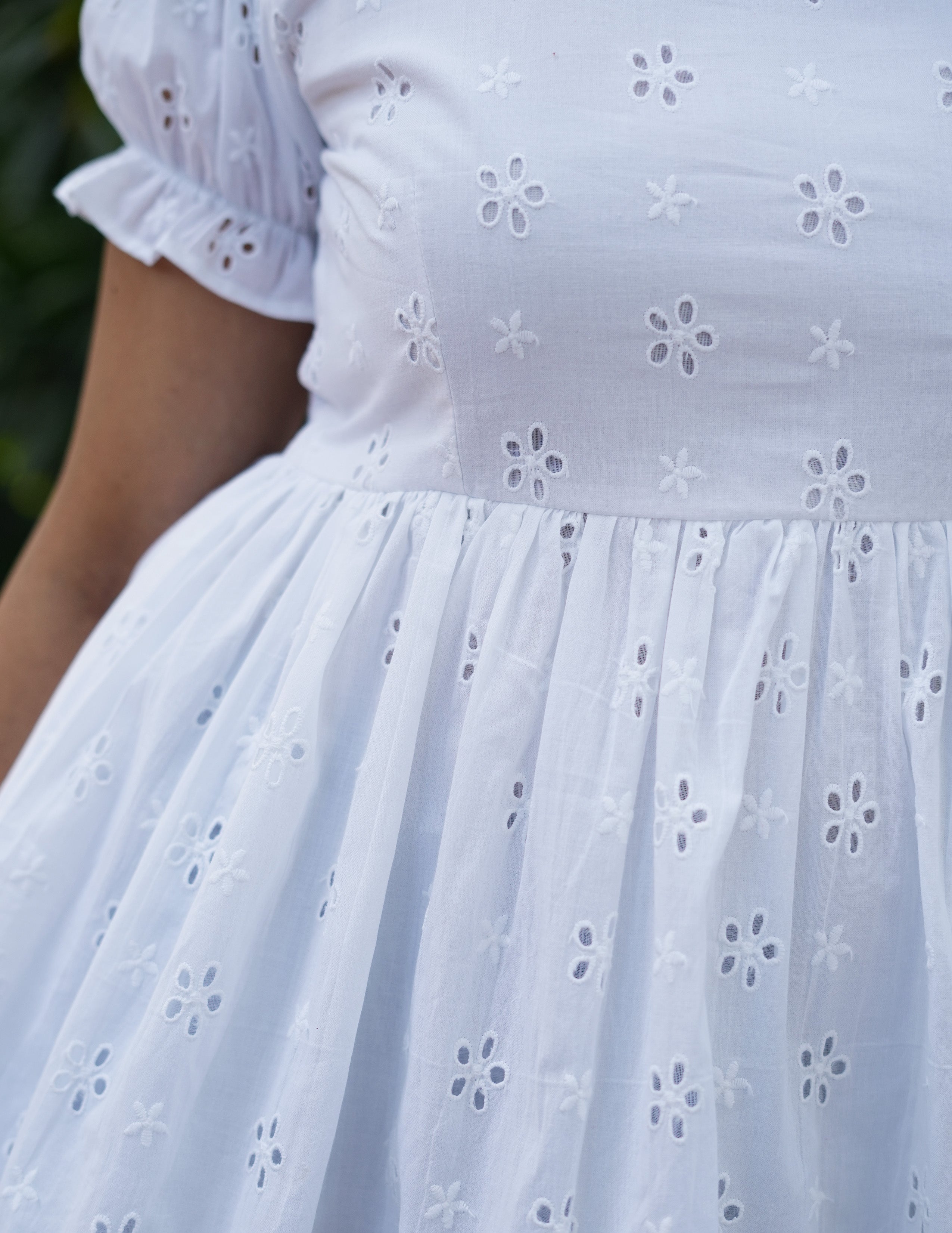 White Hakoba Peplum Top