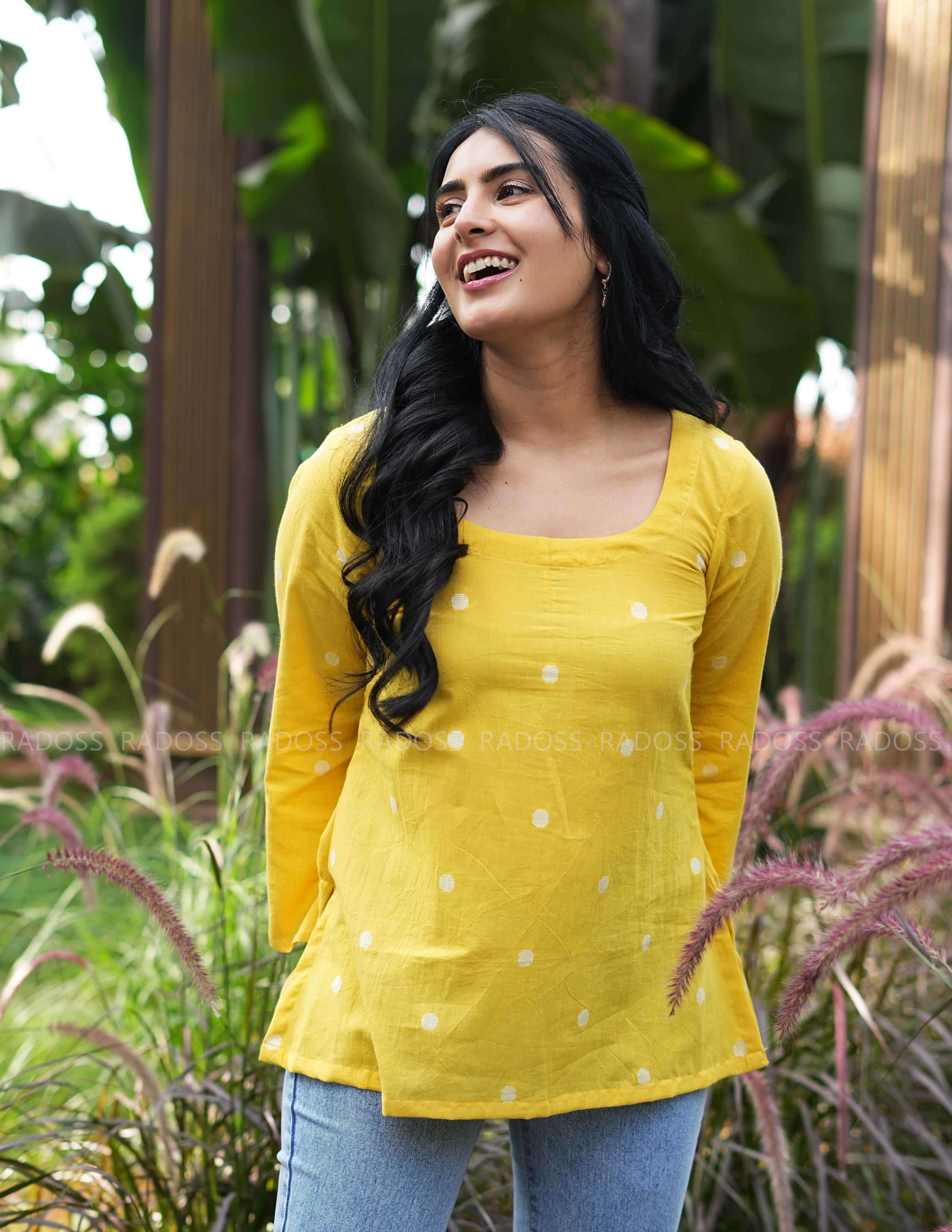 Yellow Handloom Cotton Top