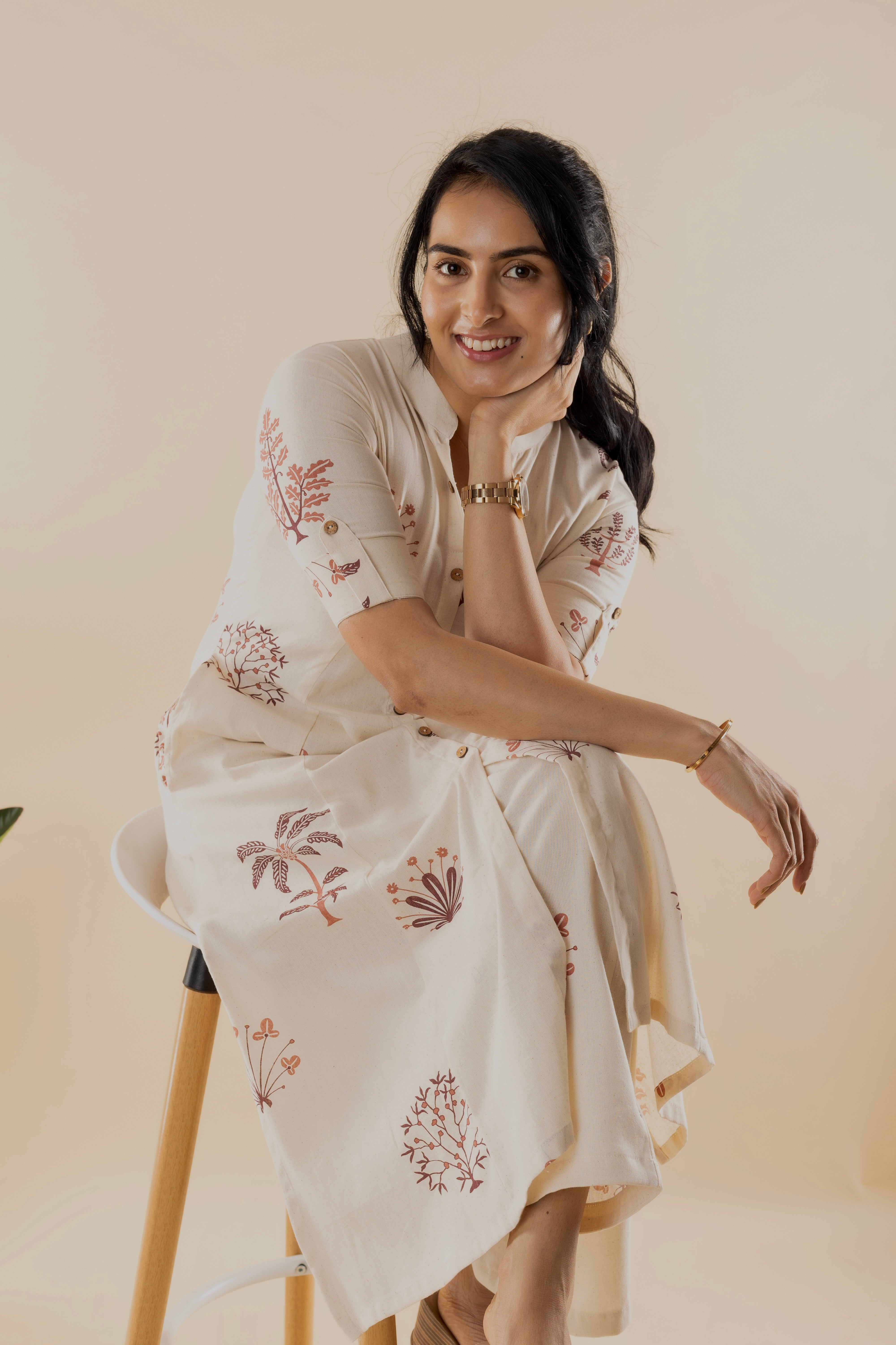 Rosina - Off White Cotton Kurta Set