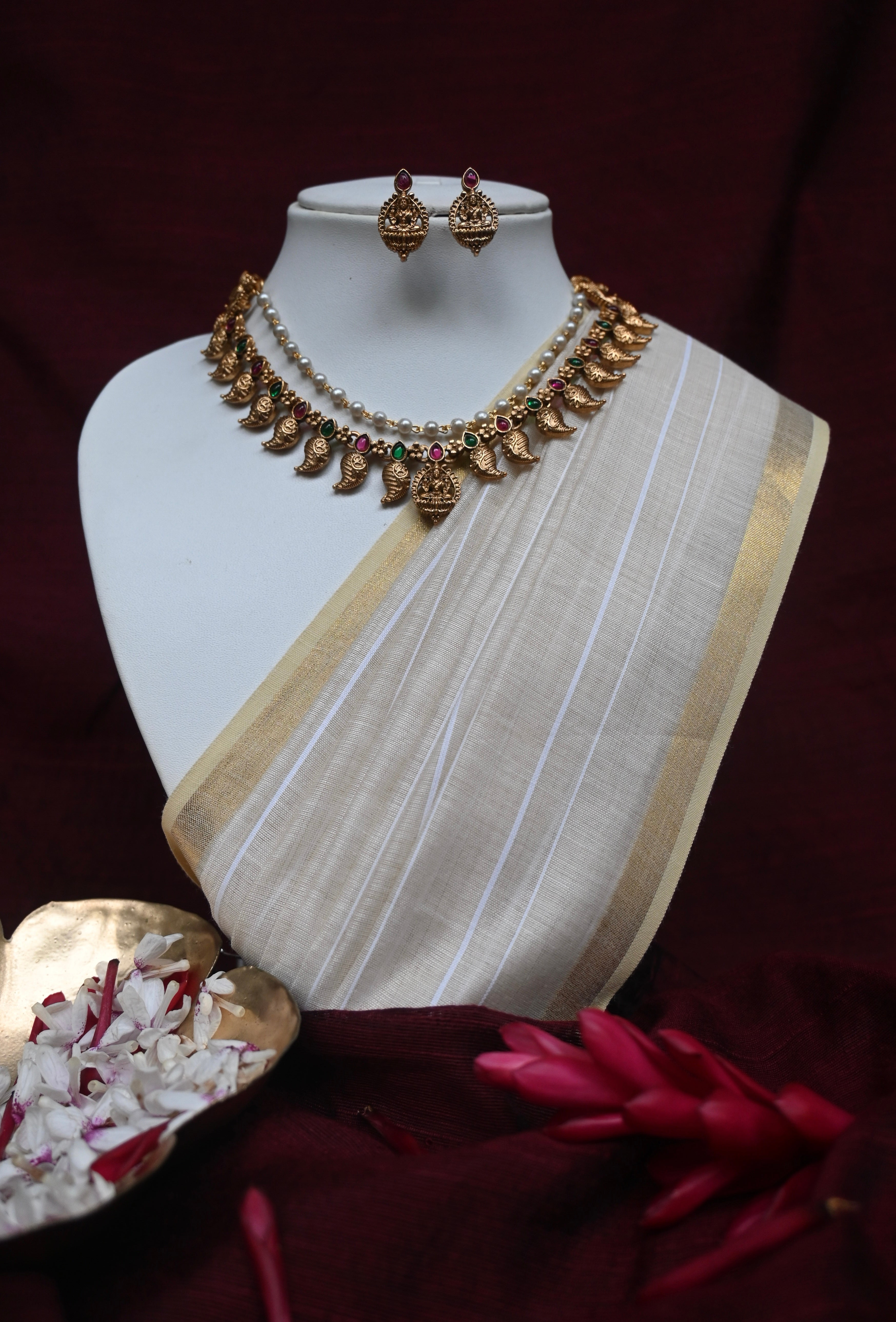 Ahalya - Mango Lakshmi Necklace Set