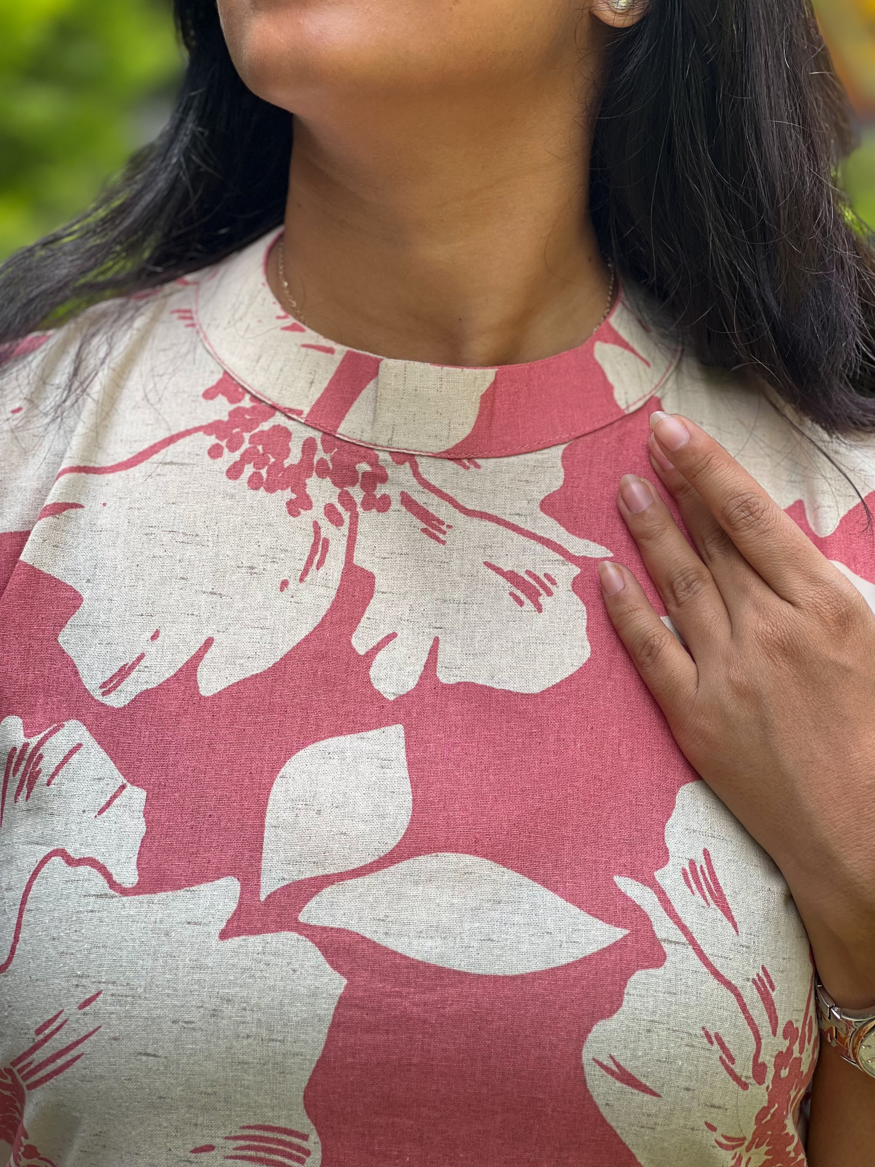 Rose Bloom - Pink Flex Cotton Kurta Set