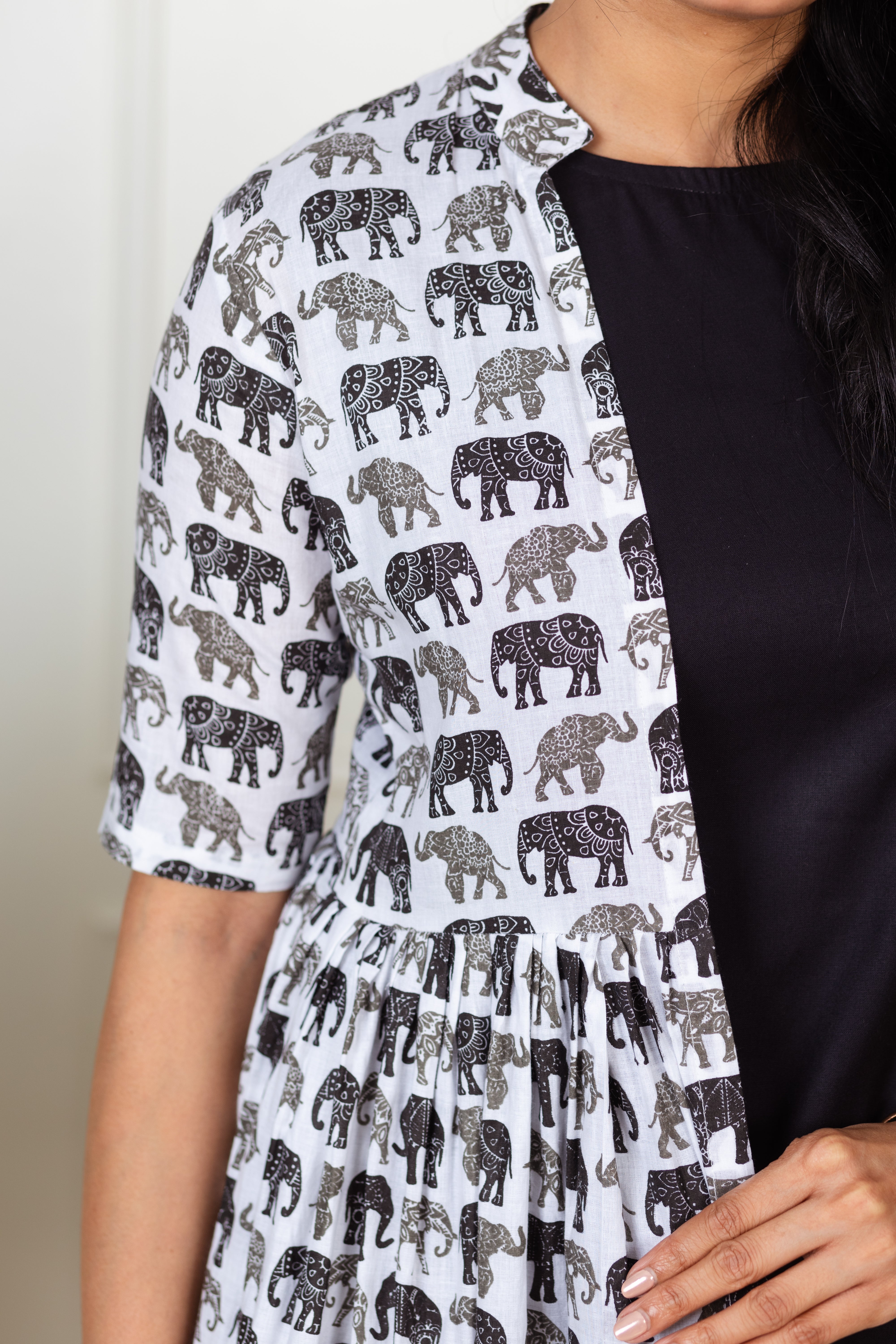 Mighty elephant shrug dress