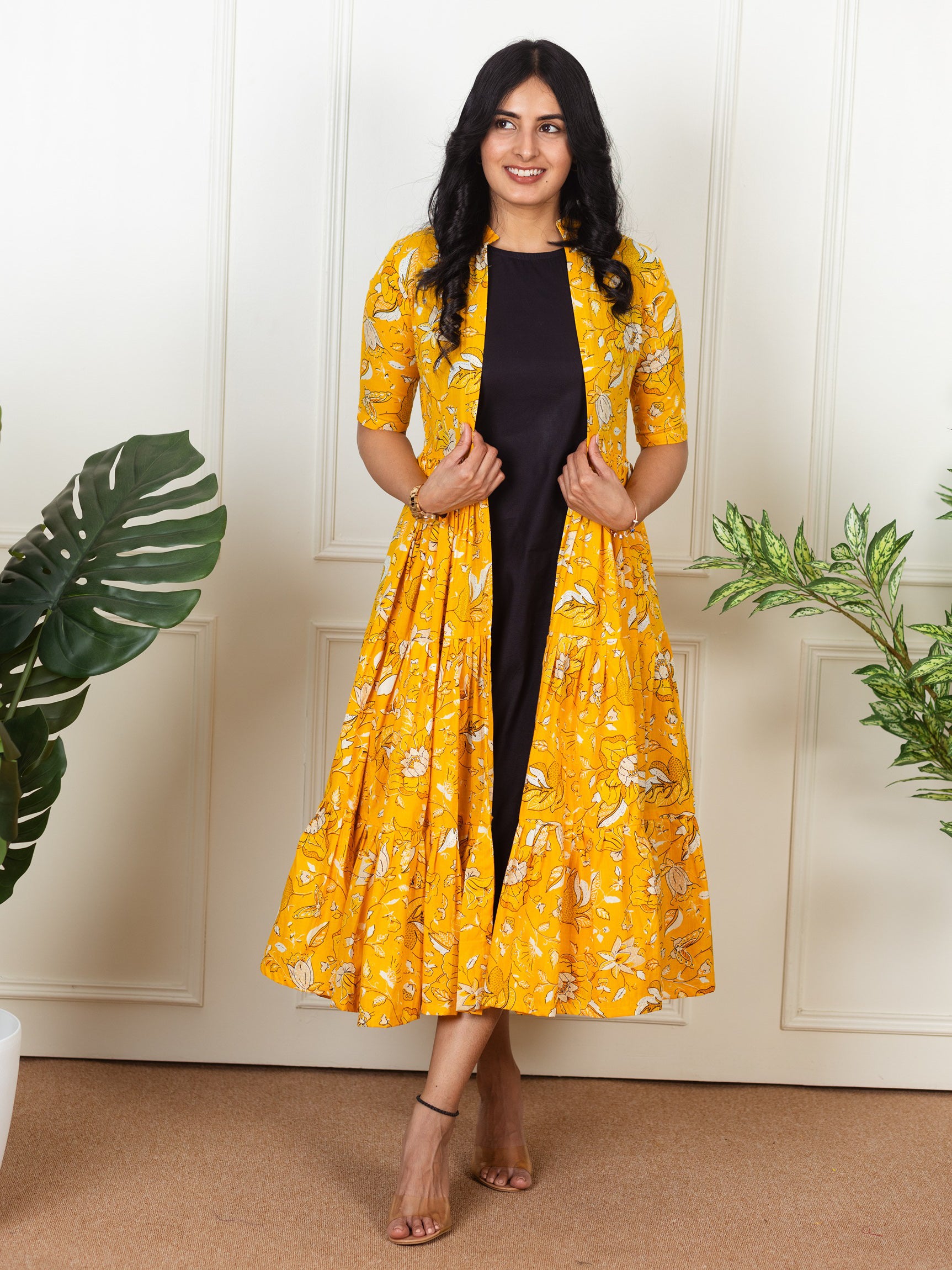 Yellow shrug dress