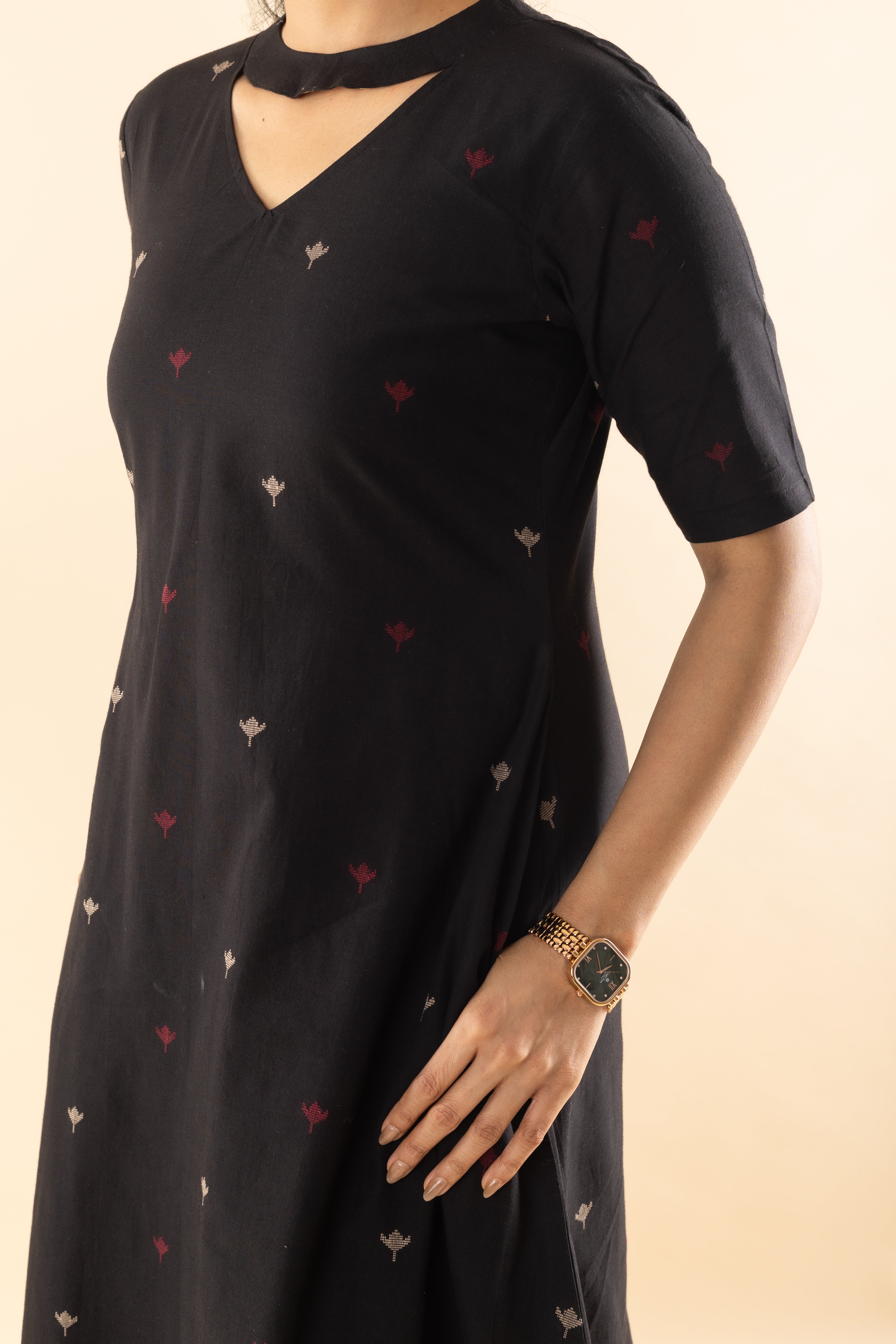 Havana - Black Handloom Cotton Kurta Set
