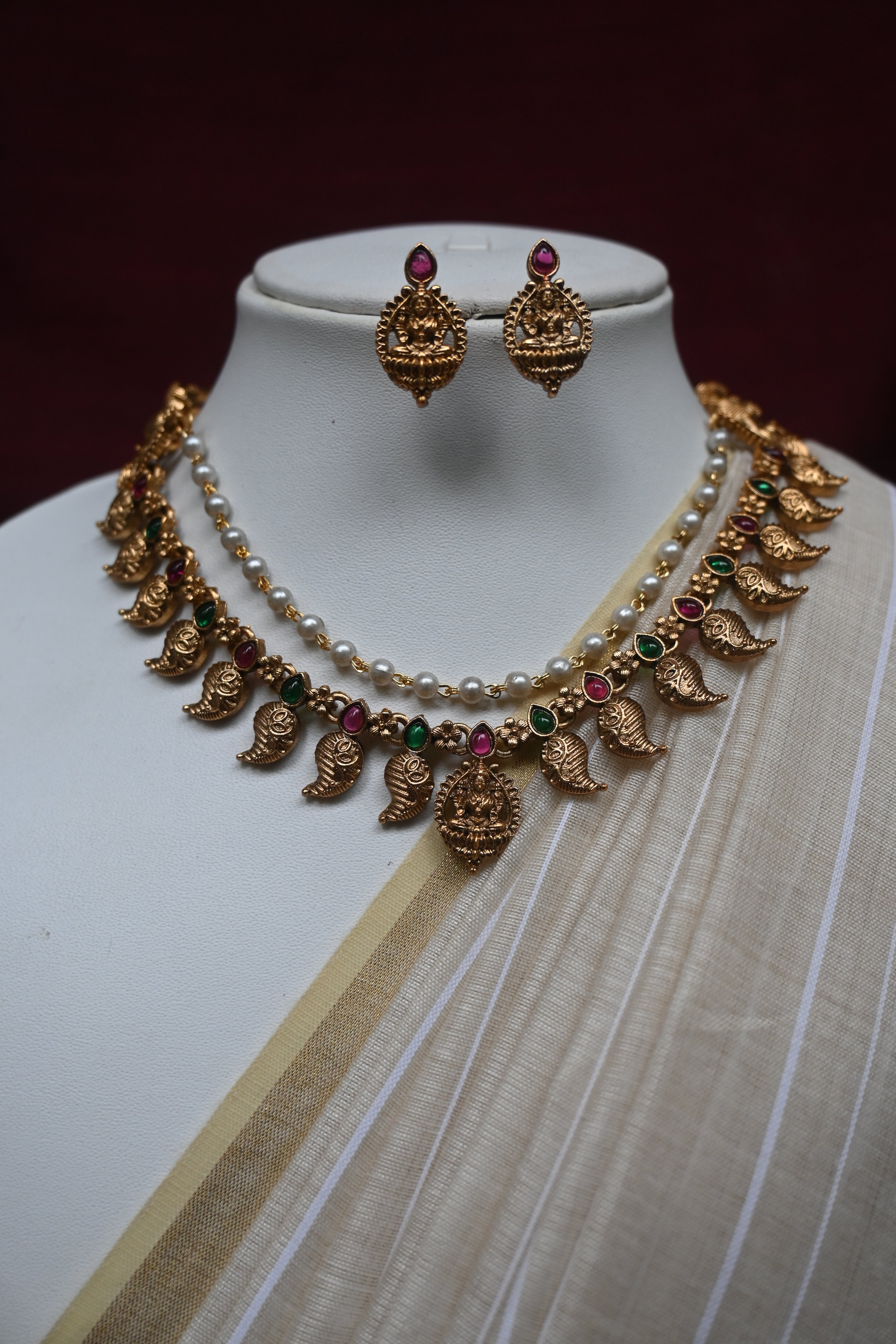 Ahalya - Mango Lakshmi Necklace Set