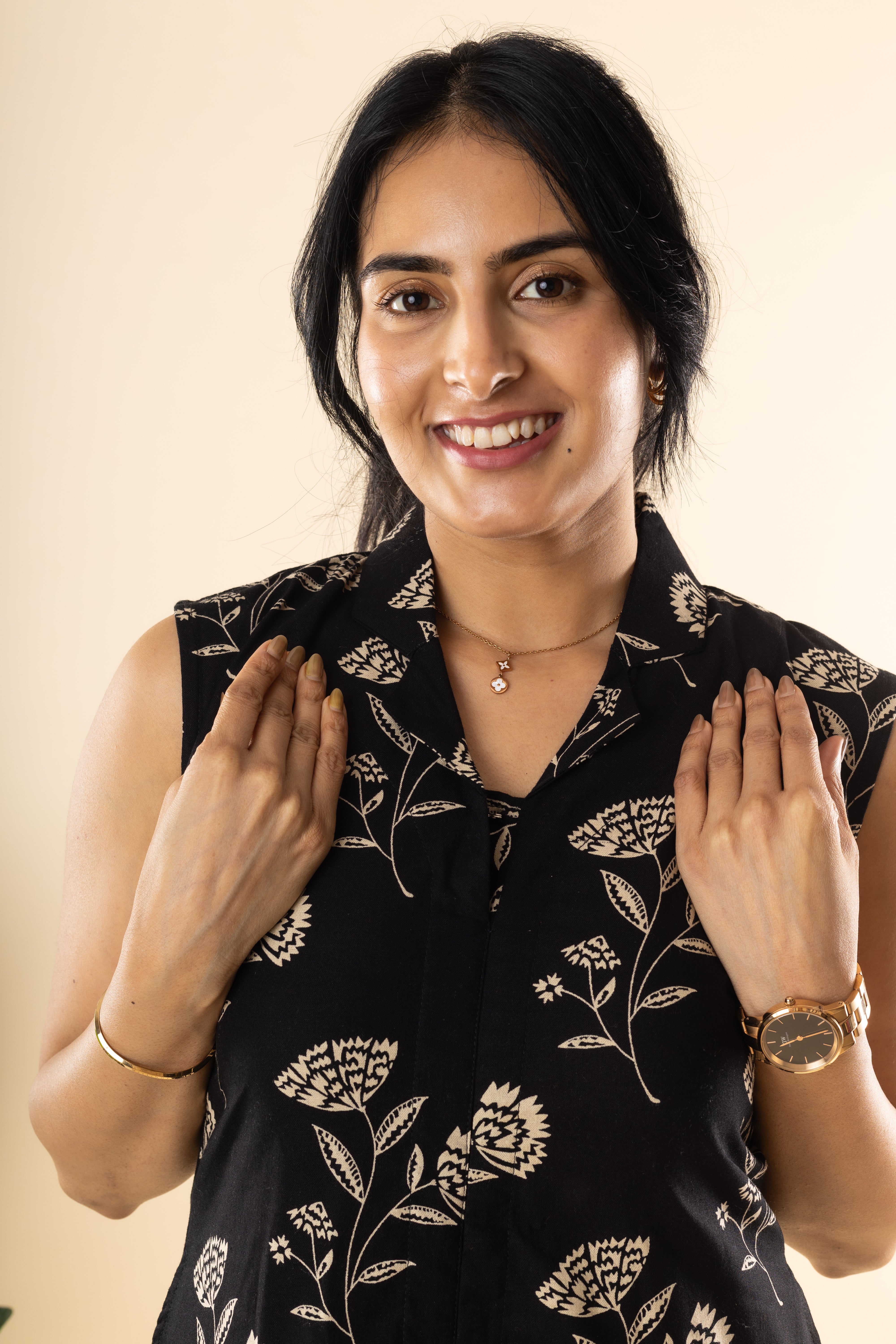 Beyond Stars - Black Flex Cotton Dress