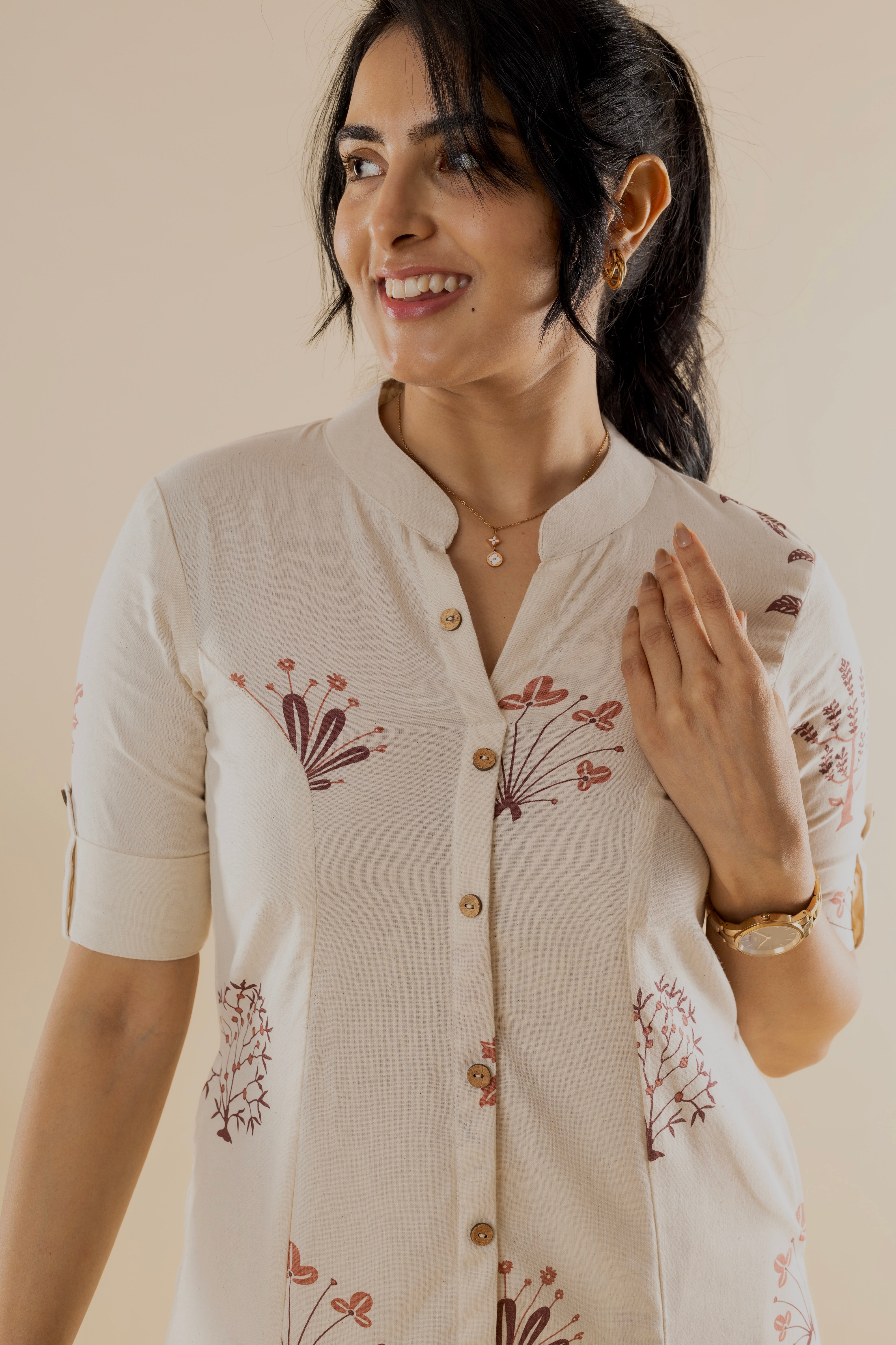 Rosina - Off White Cotton Kurta Set