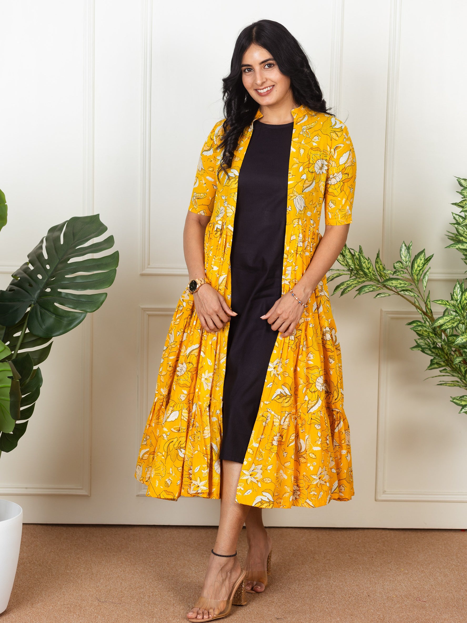 Yellow shrug dress