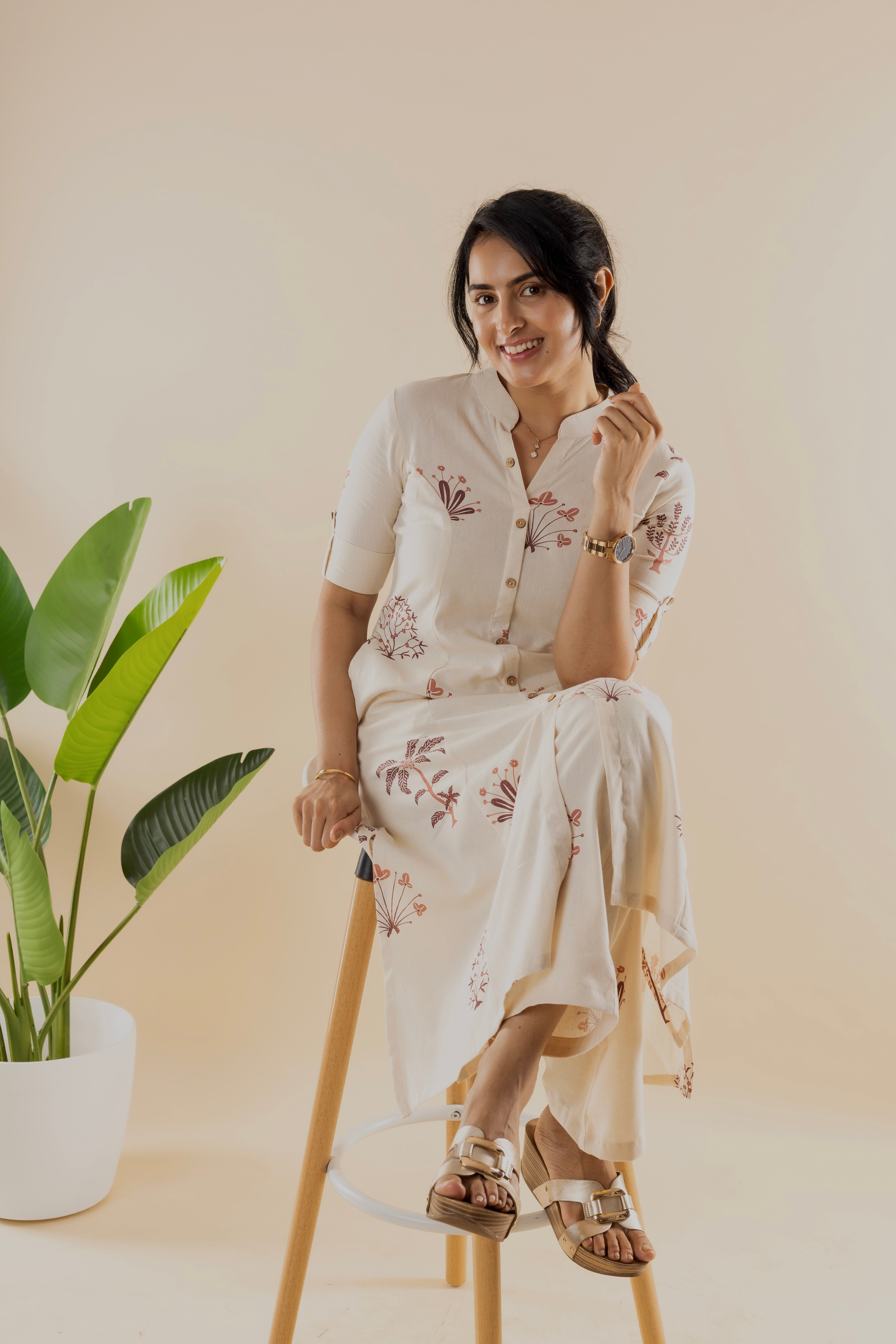 Rosina - Off White Cotton Kurta Set