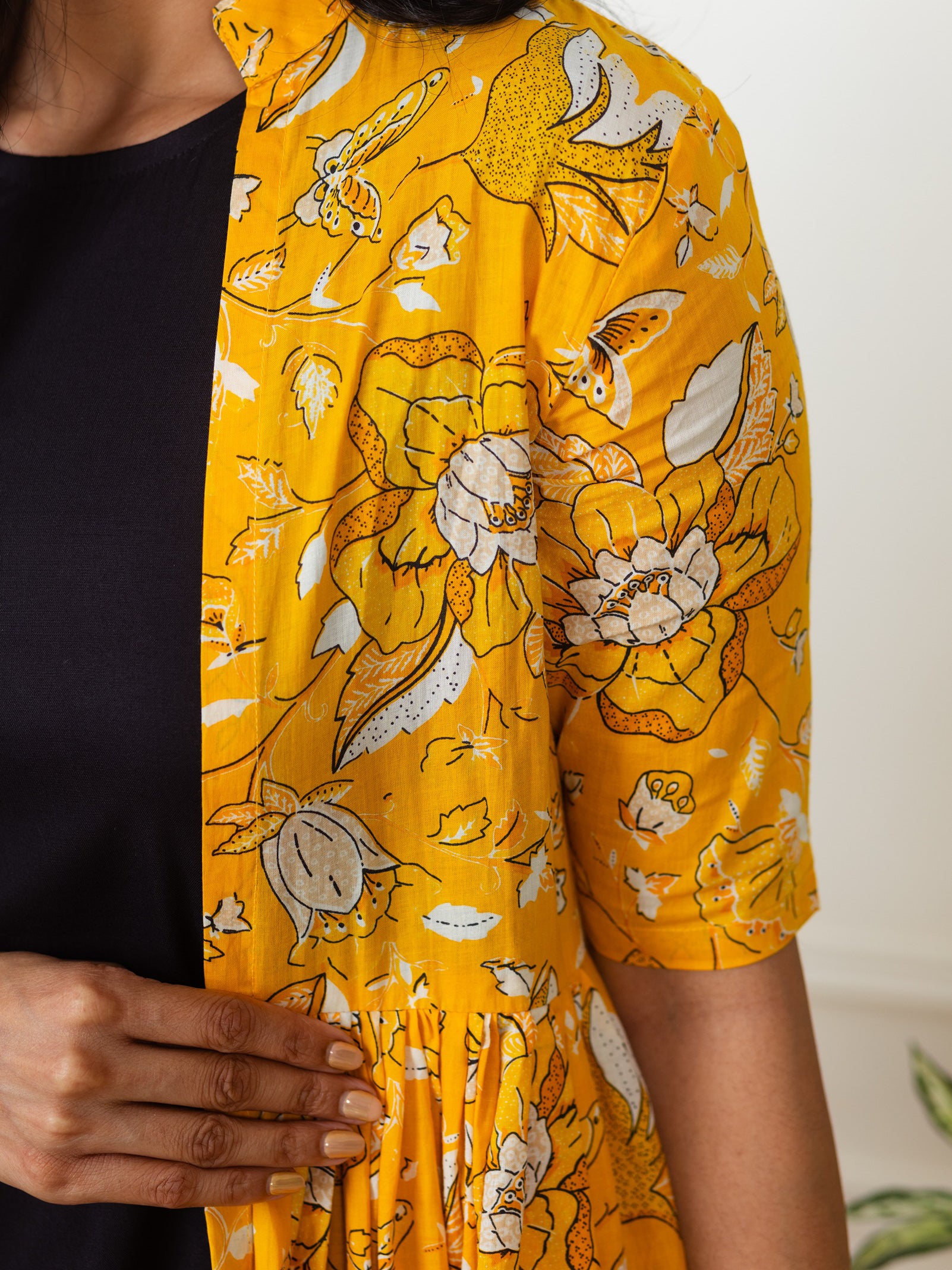 Yellow shrug dress