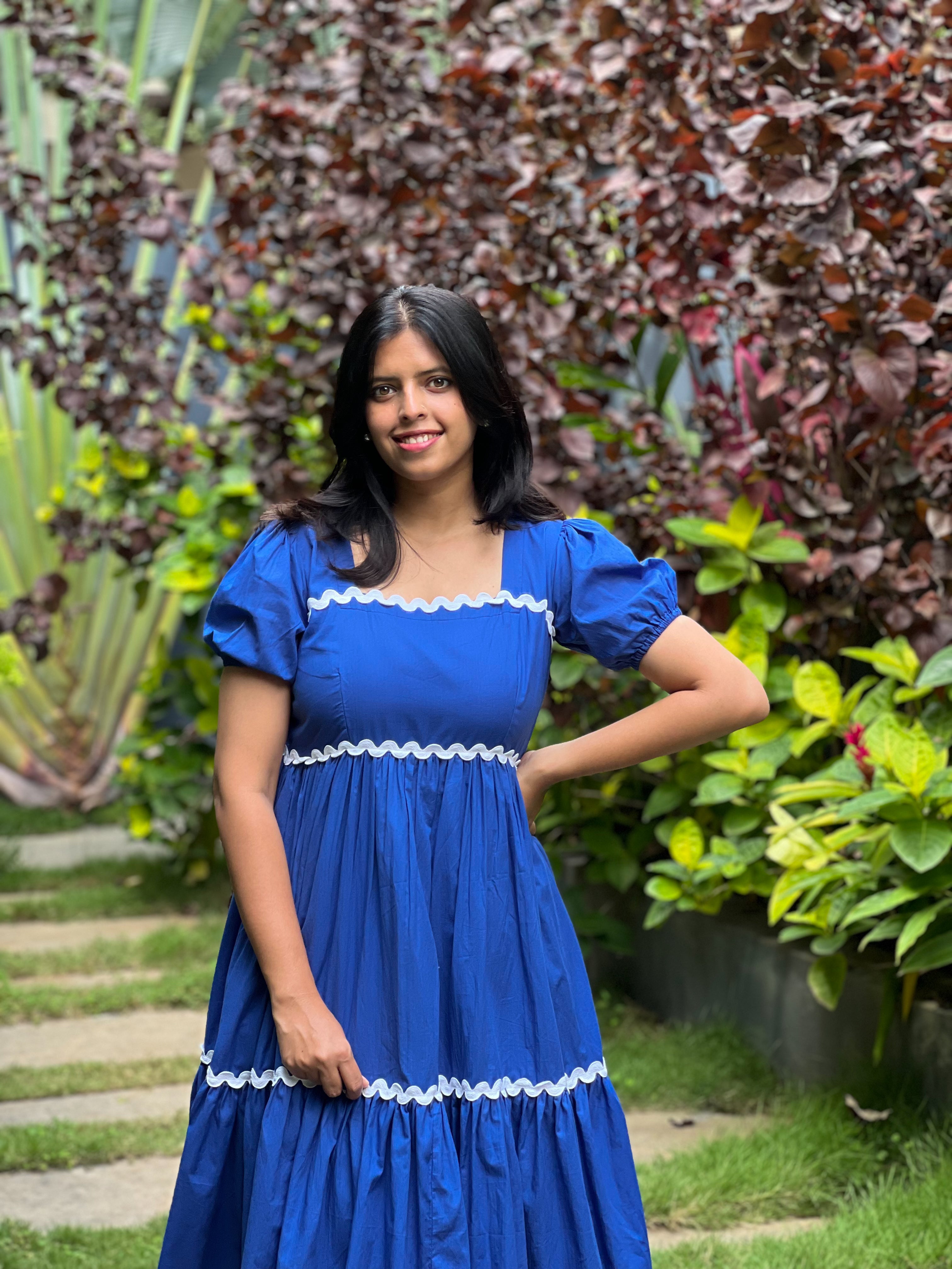 Autumn Sky - Blue Cotton Dress