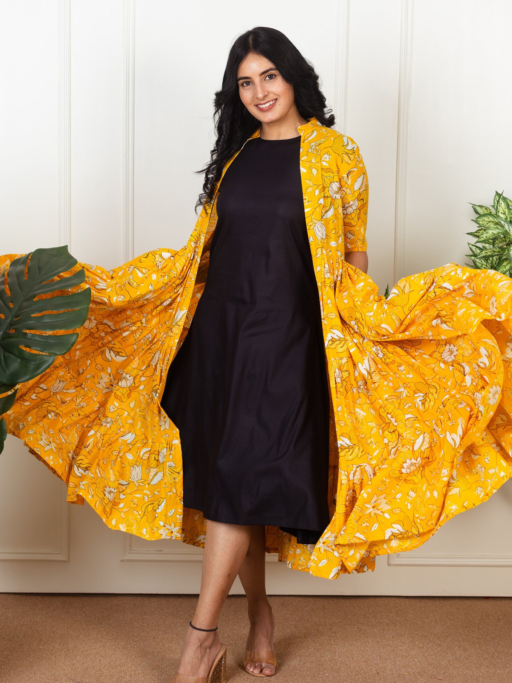 Yellow shrug dress