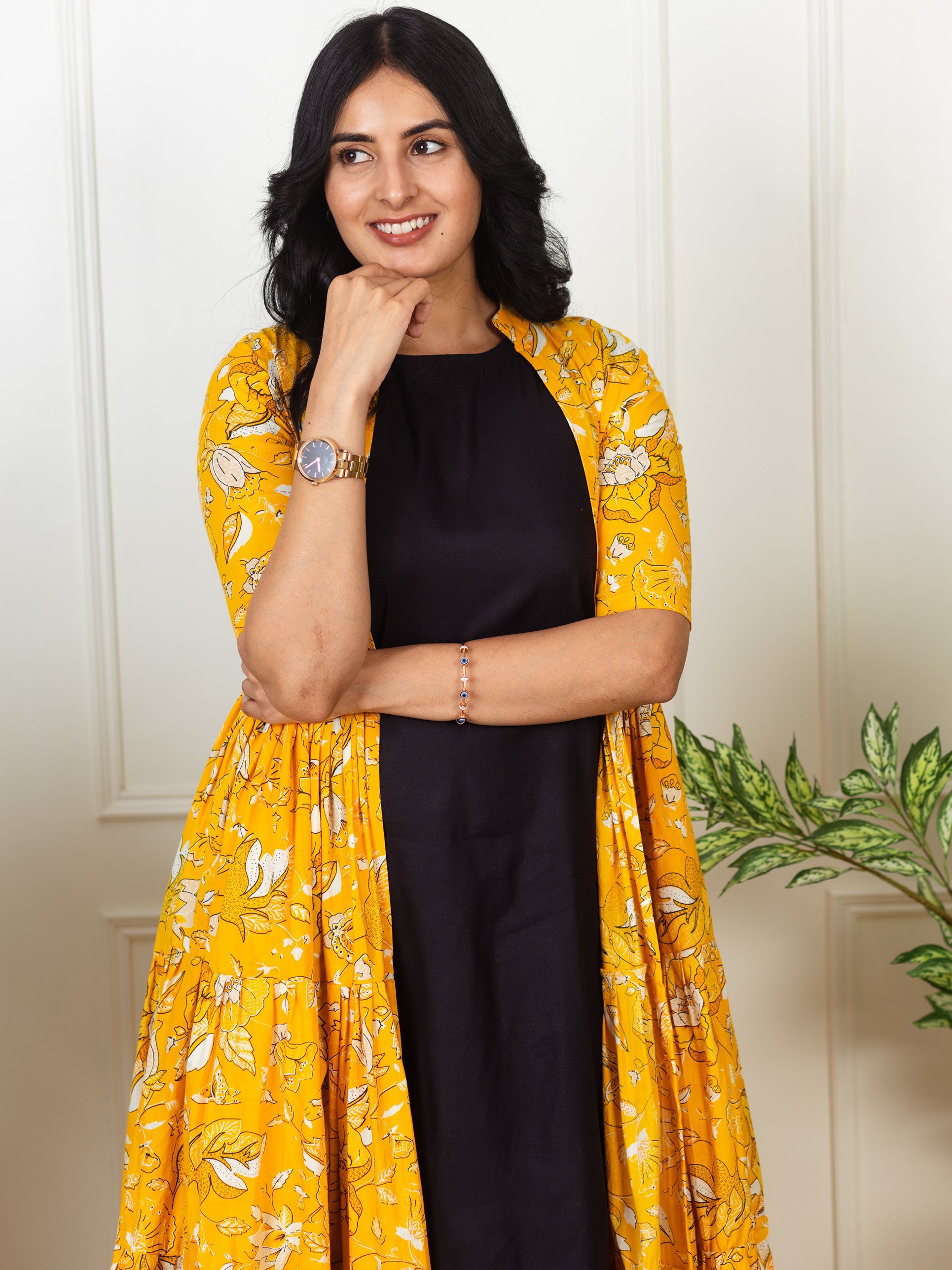 Yellow shrug dress