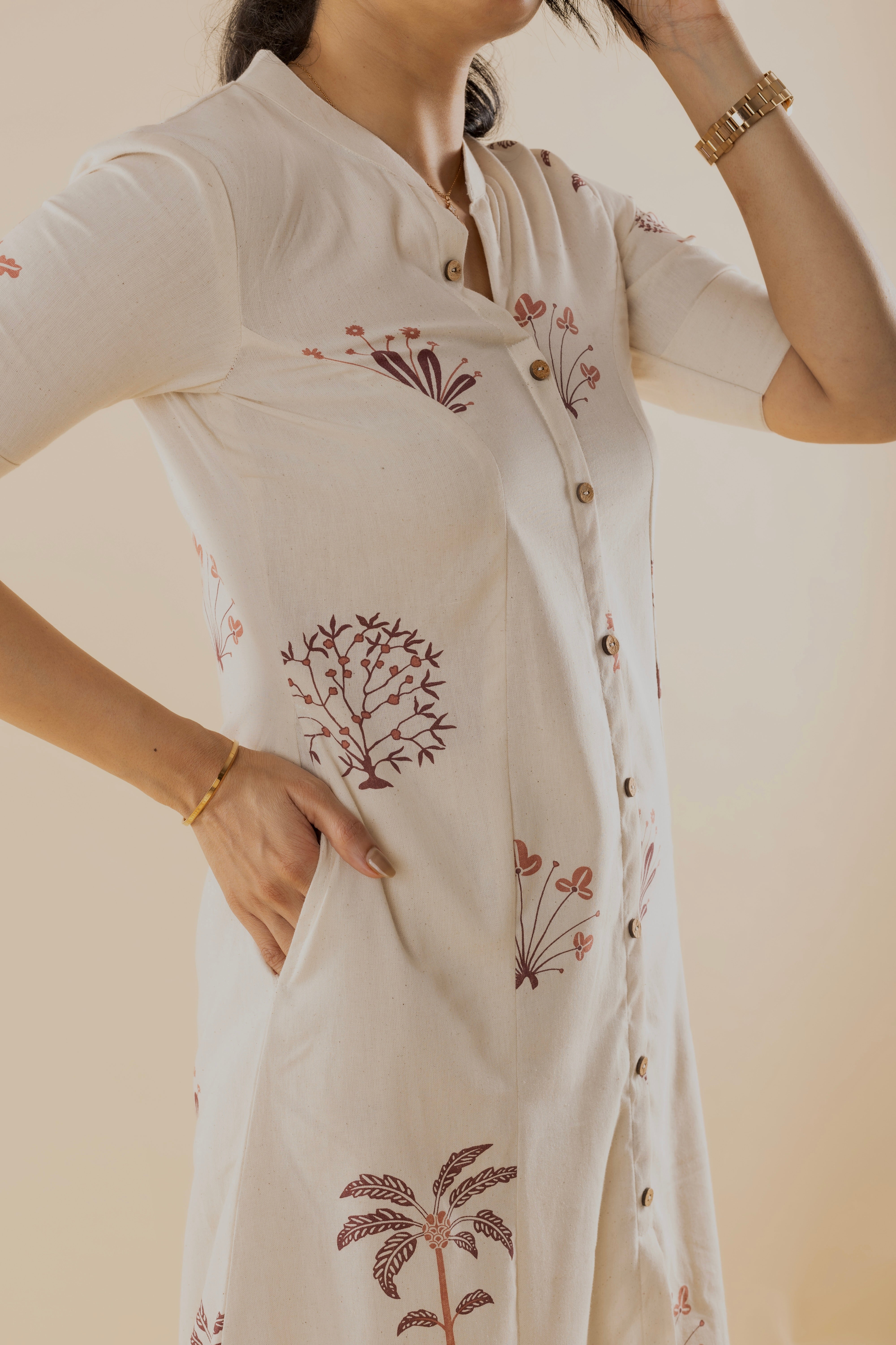 Rosina - Off White Cotton Kurta Set