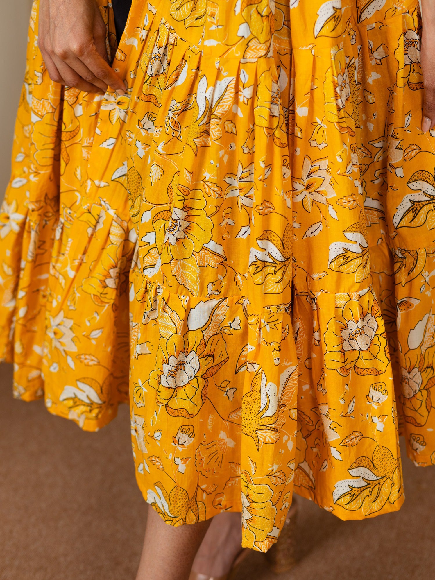 Yellow shrug dress