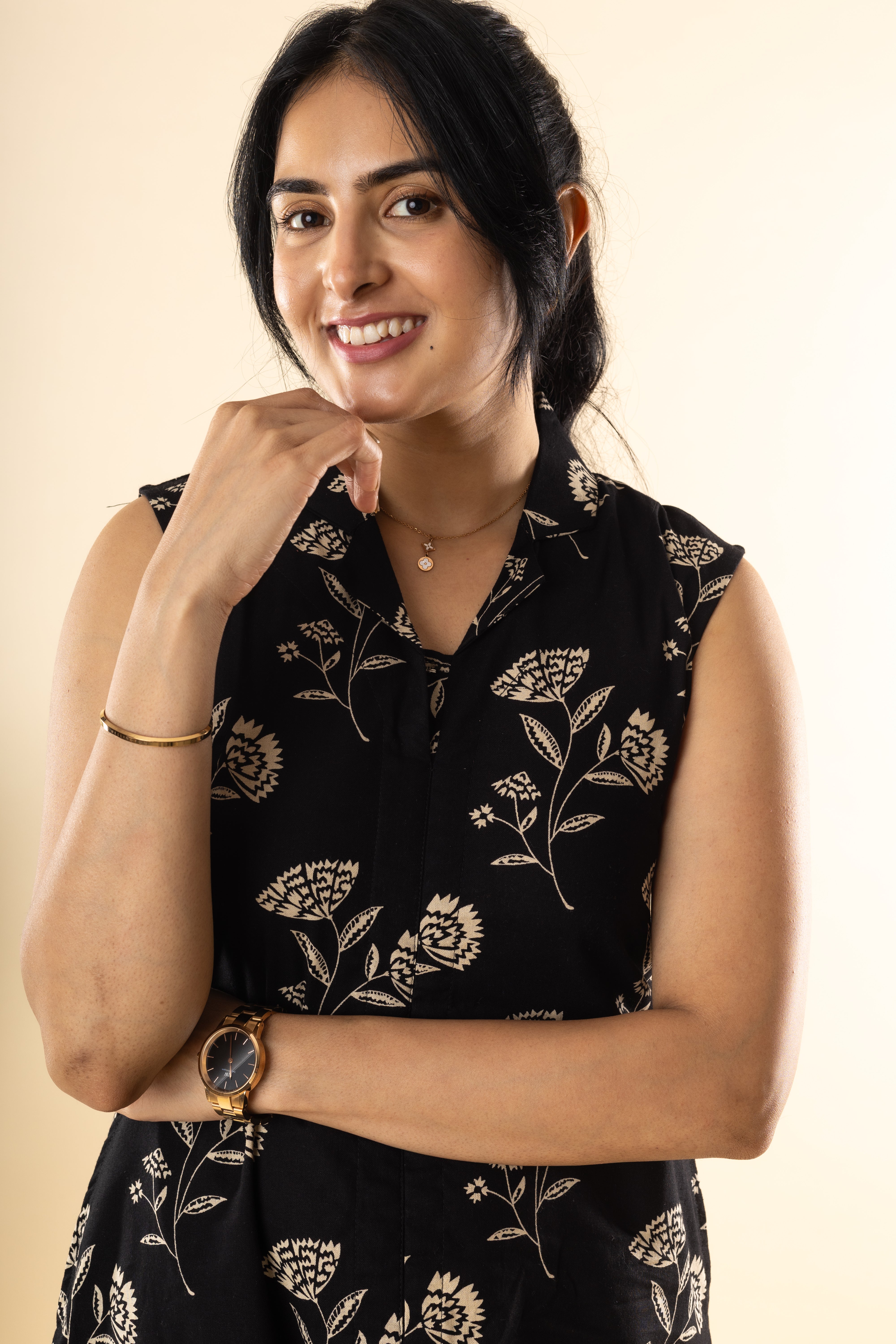 Beyond Stars - Black Flex Cotton Dress