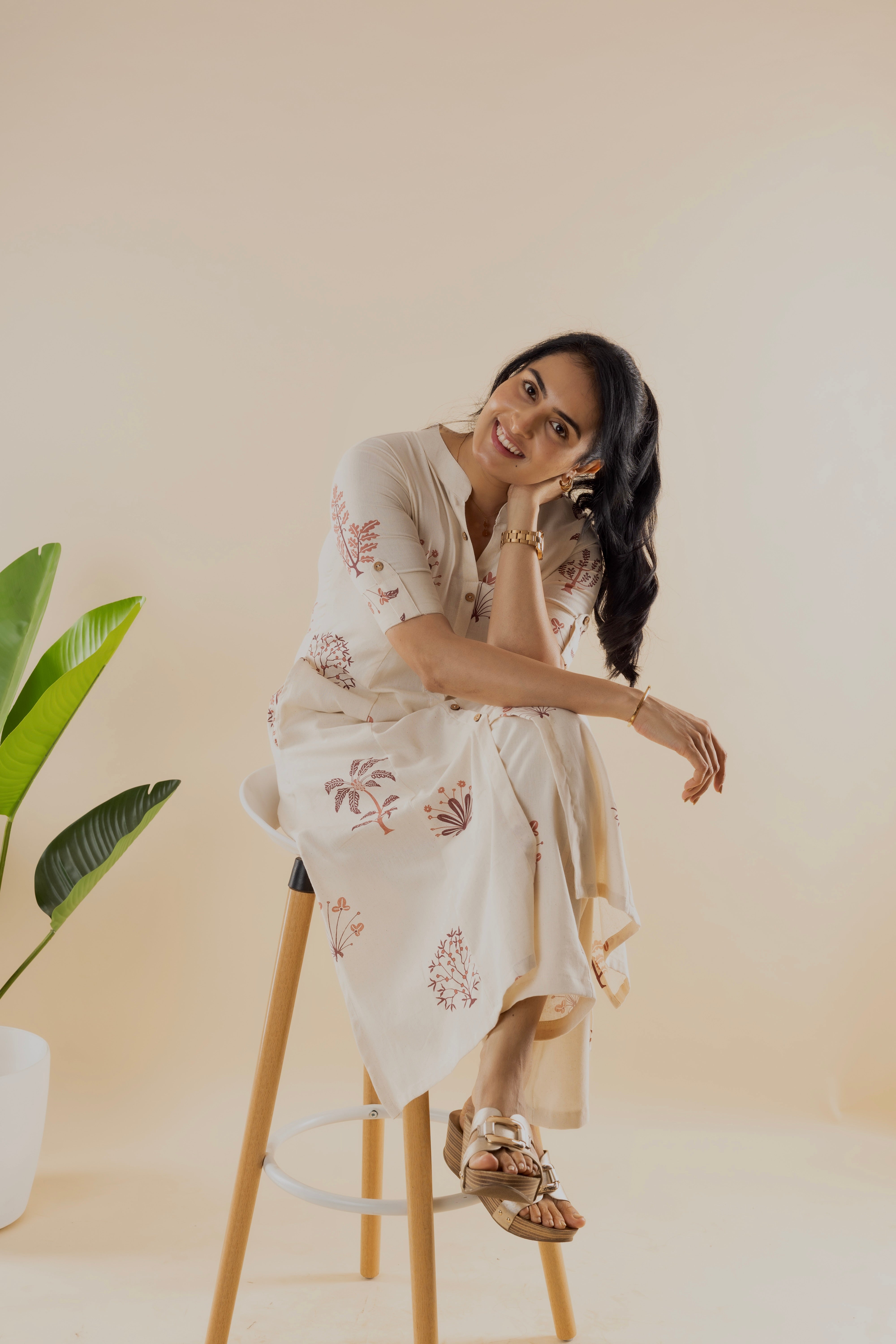 Rosina - Off White Cotton Kurta Set