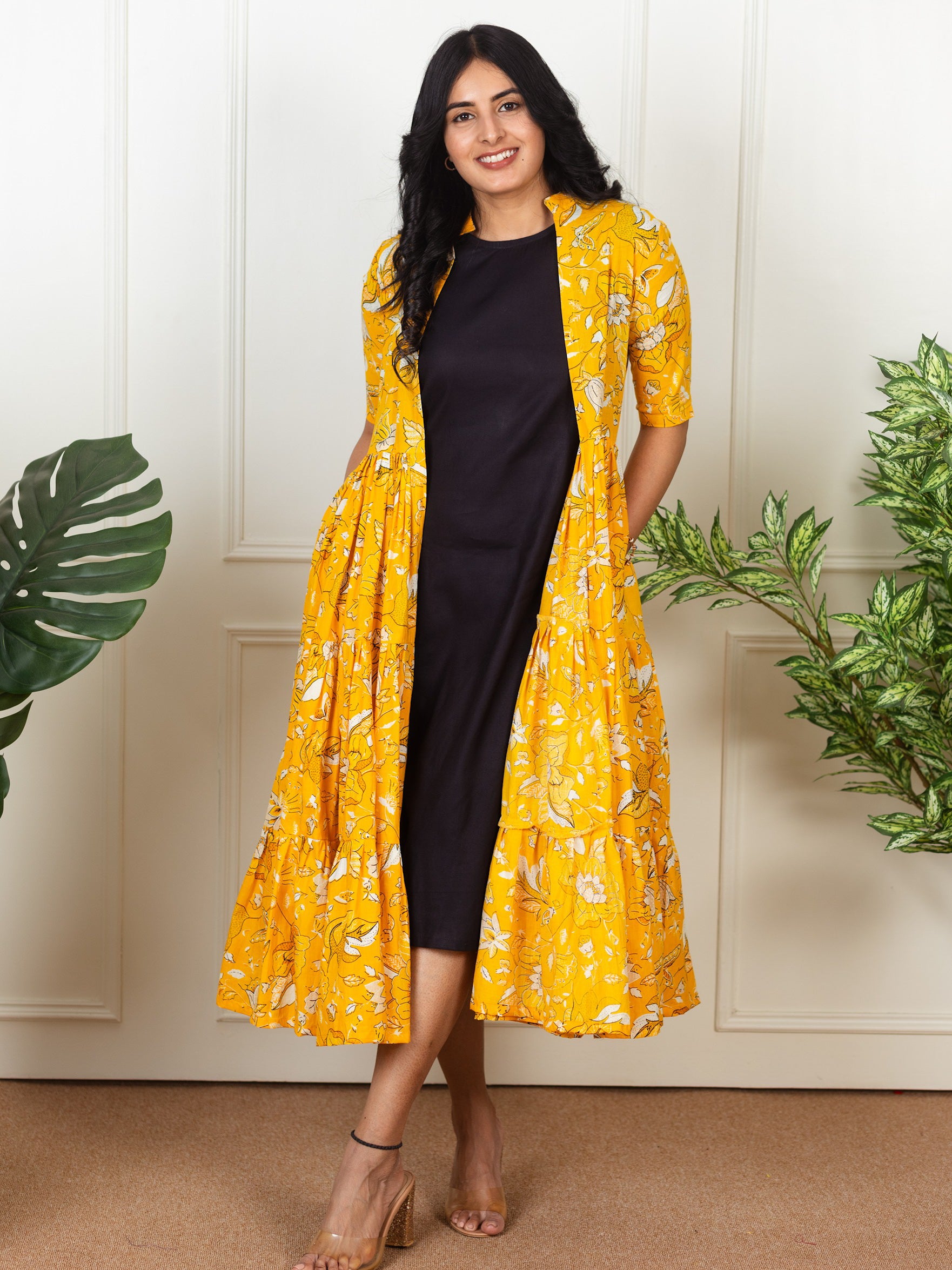 Yellow shrug dress