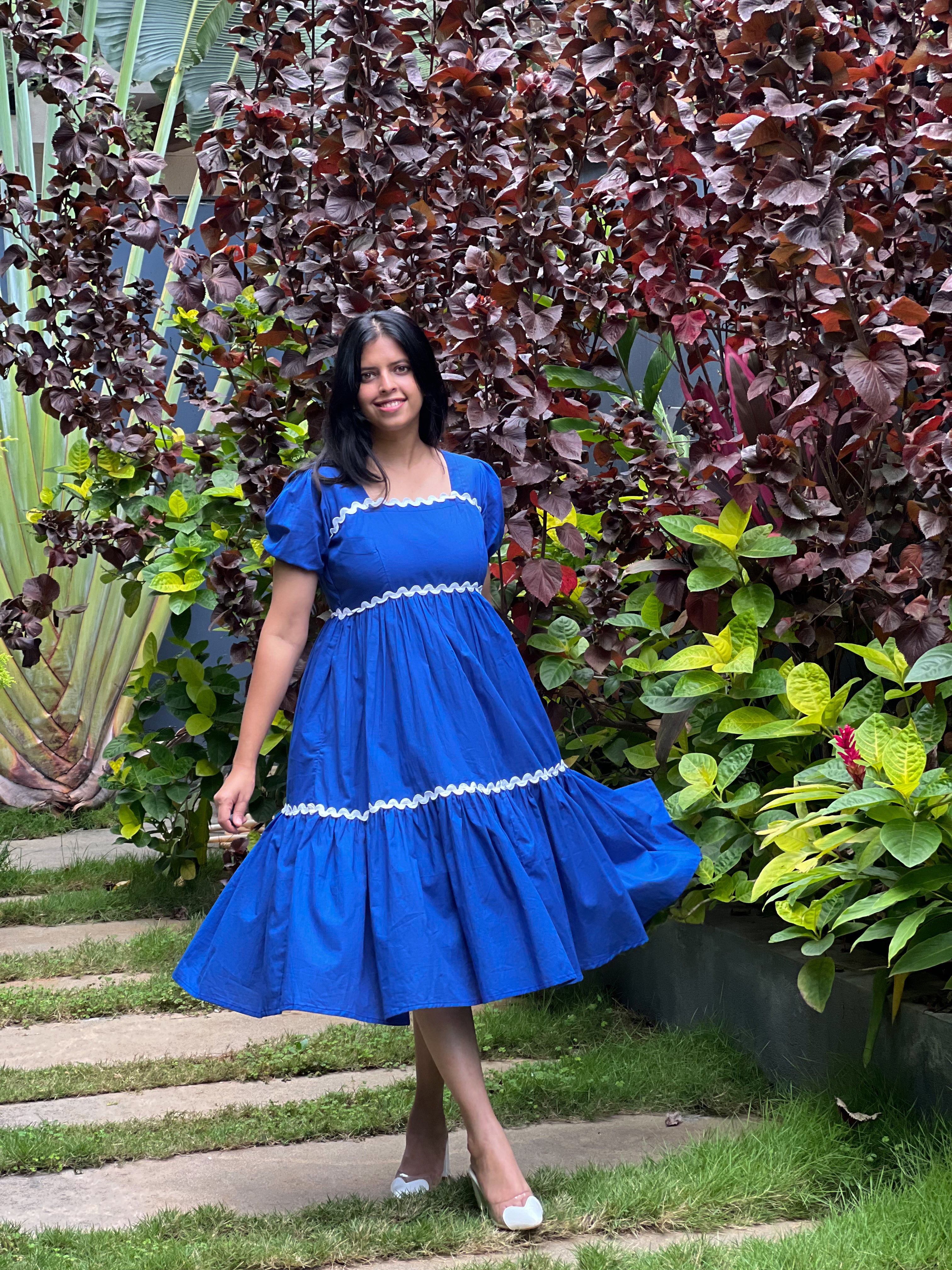 Autumn Sky - Blue Cotton Dress