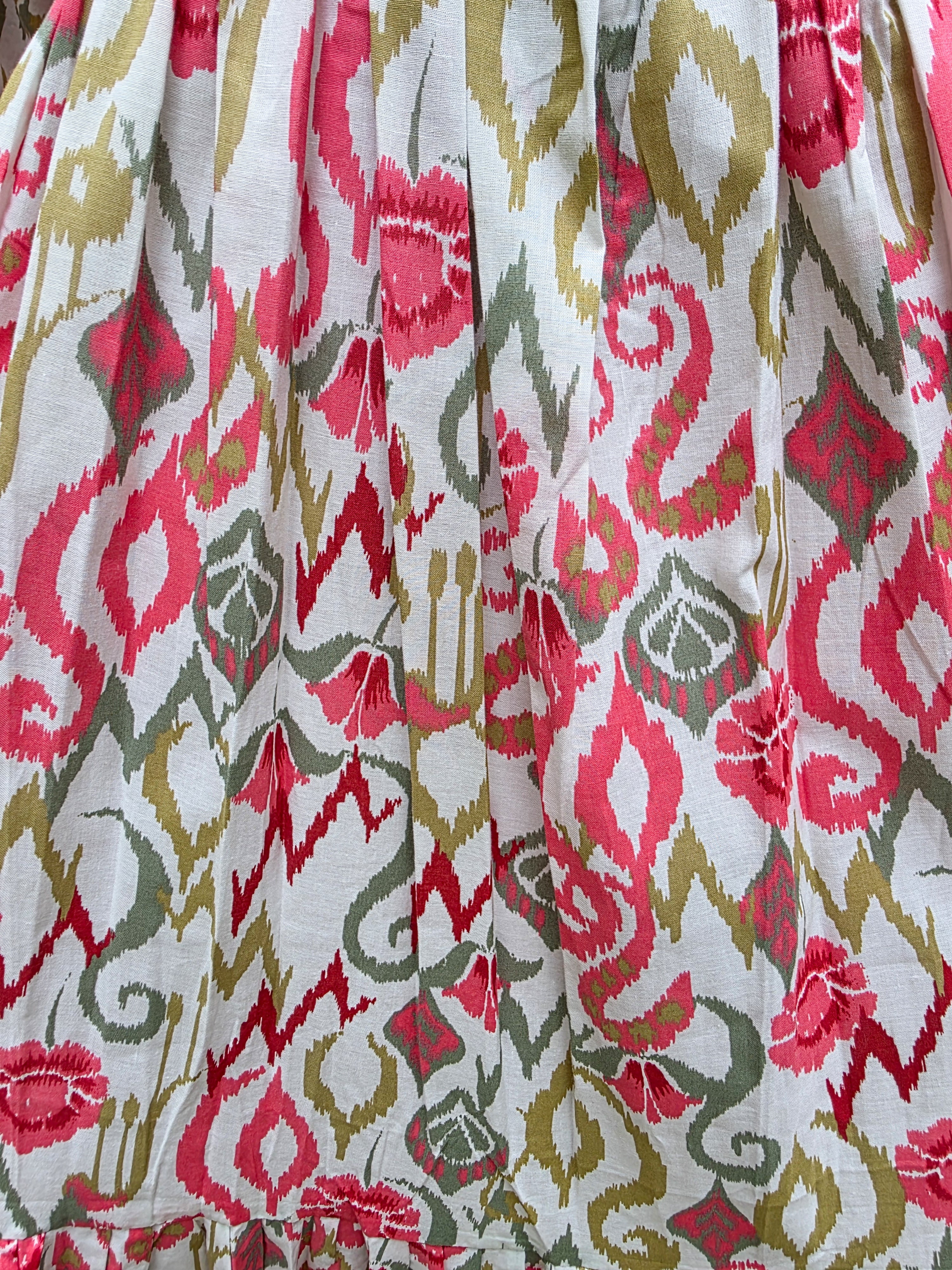 Floral Cotton 3-Tier Flared Maxi Dress
