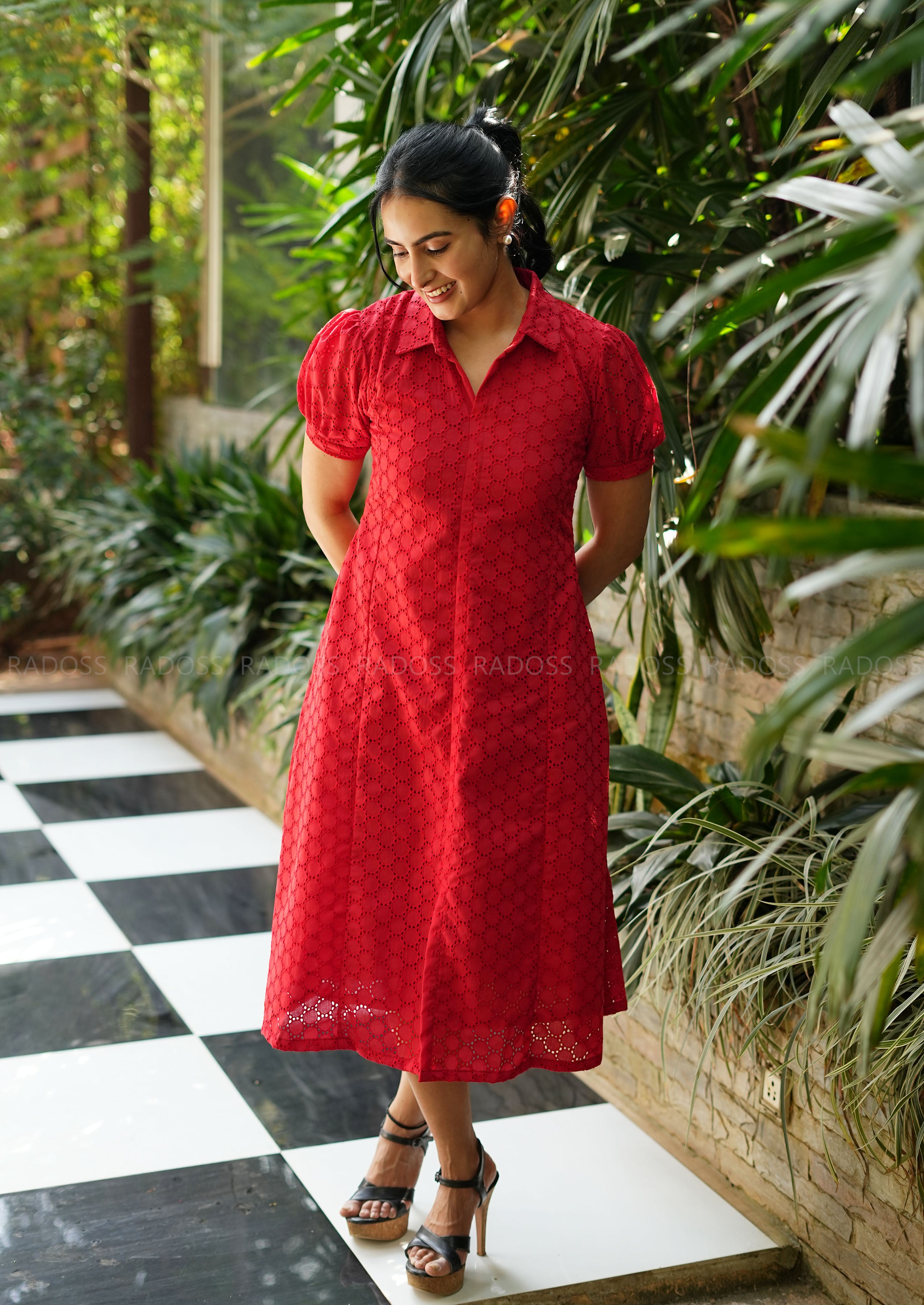 Premium Cotton Hakoba Shirt Dress