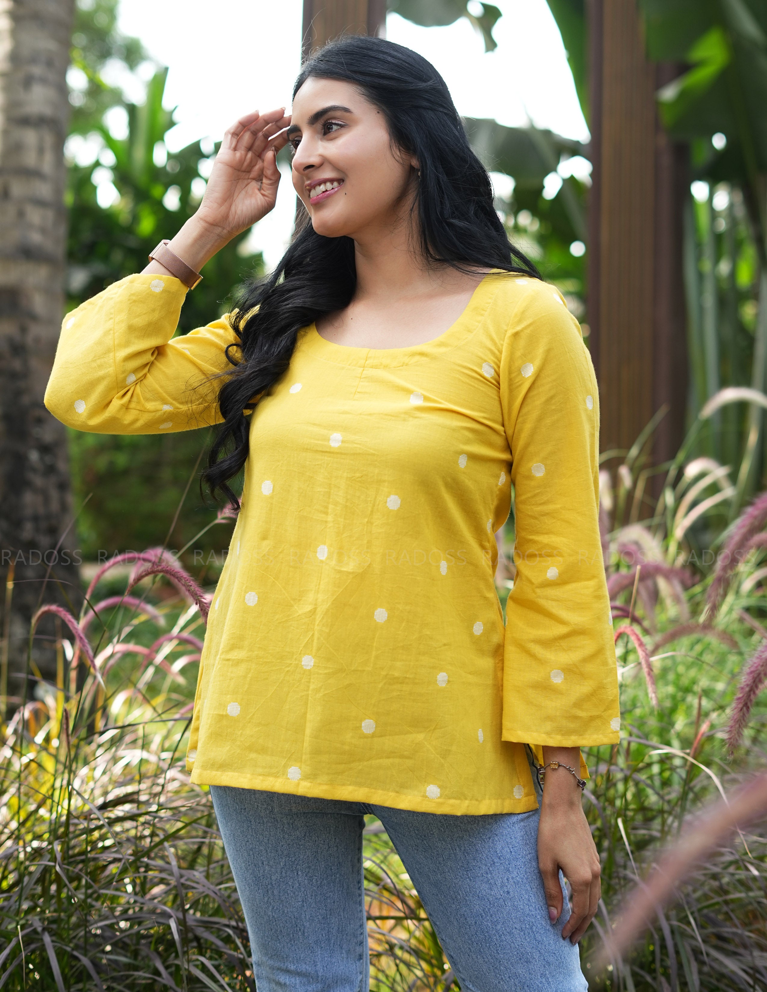 Yellow Handloom Cotton Top