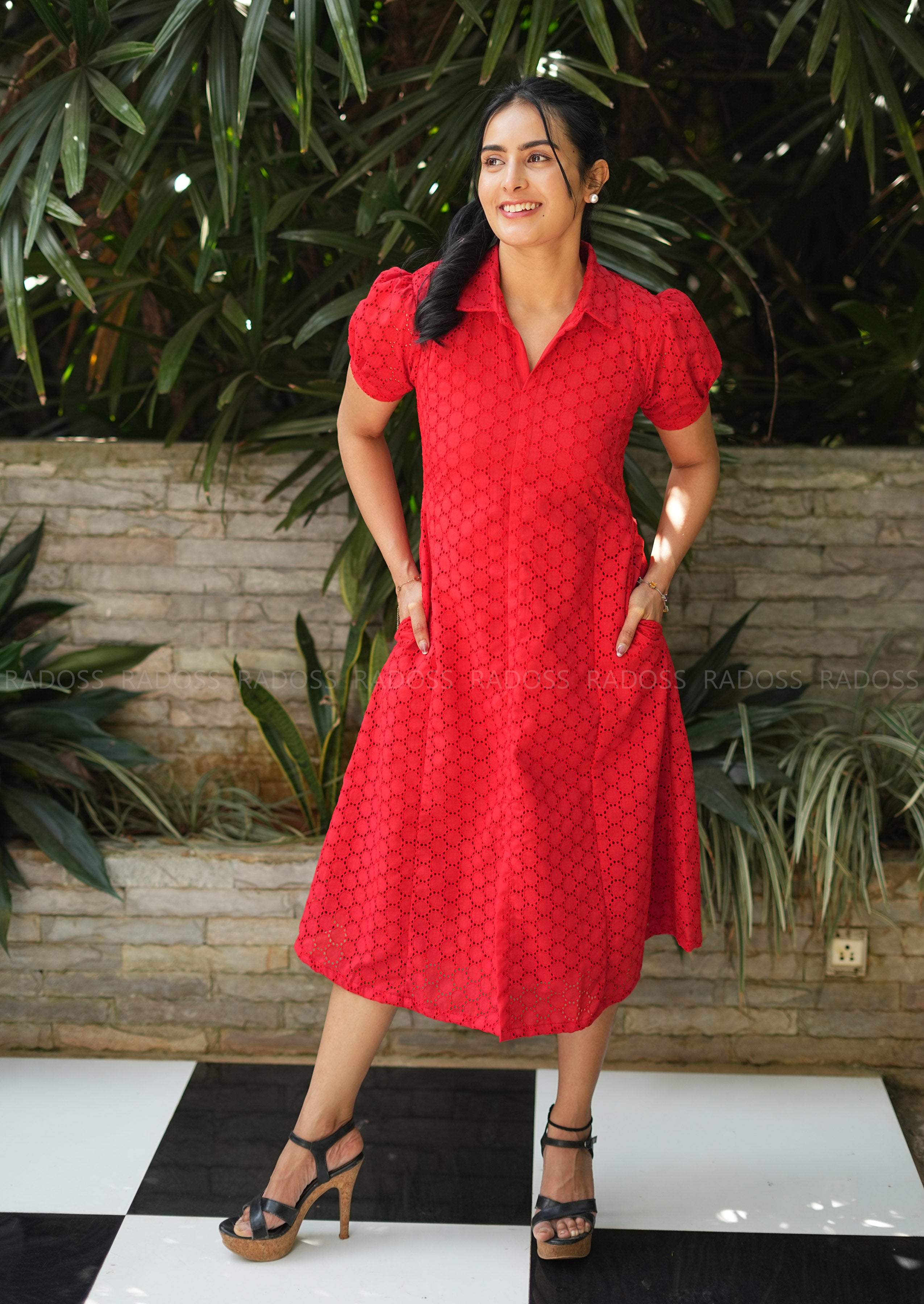 Premium Cotton Hakoba Shirt Dress