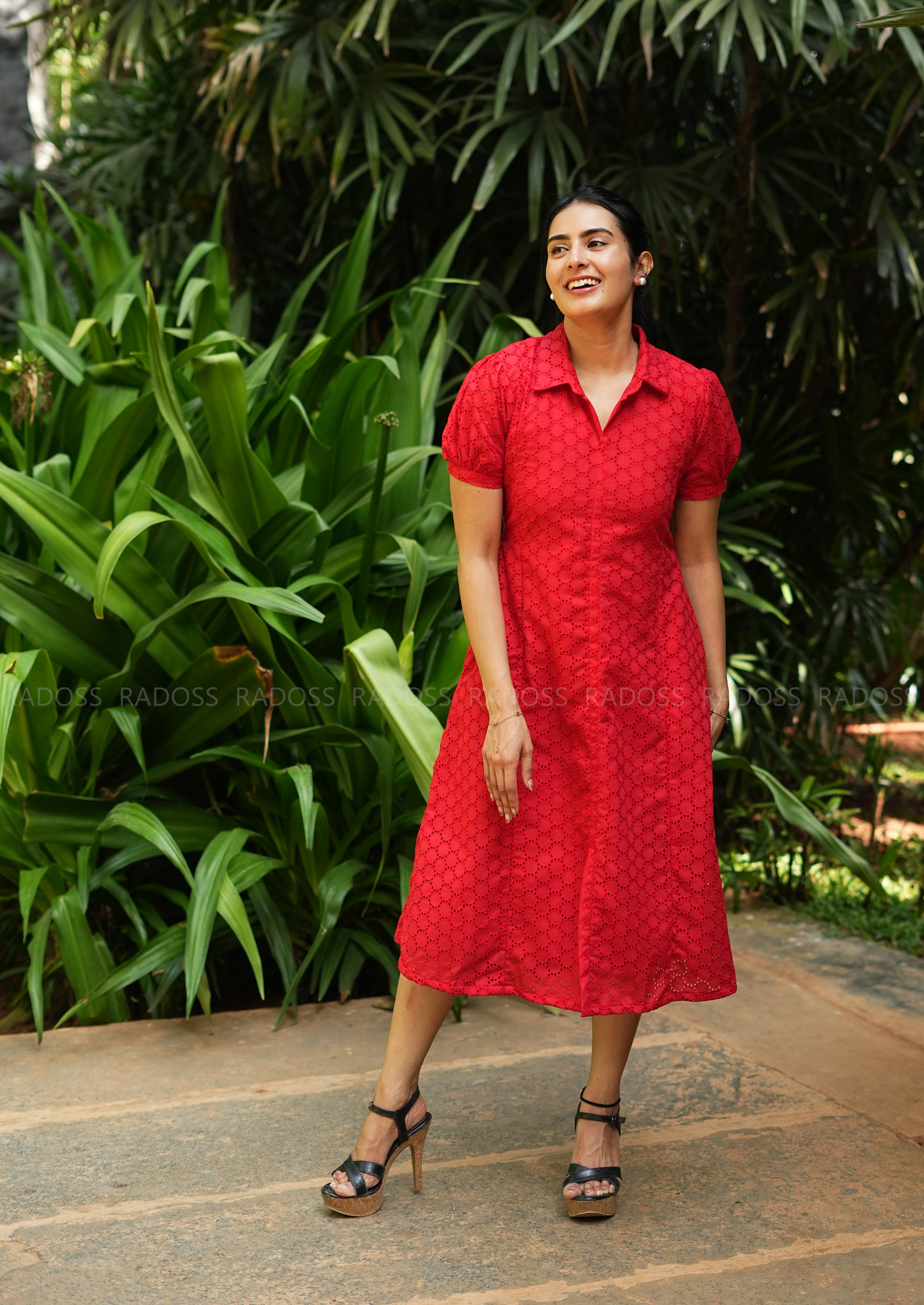 Premium Cotton Hakoba Shirt Dress