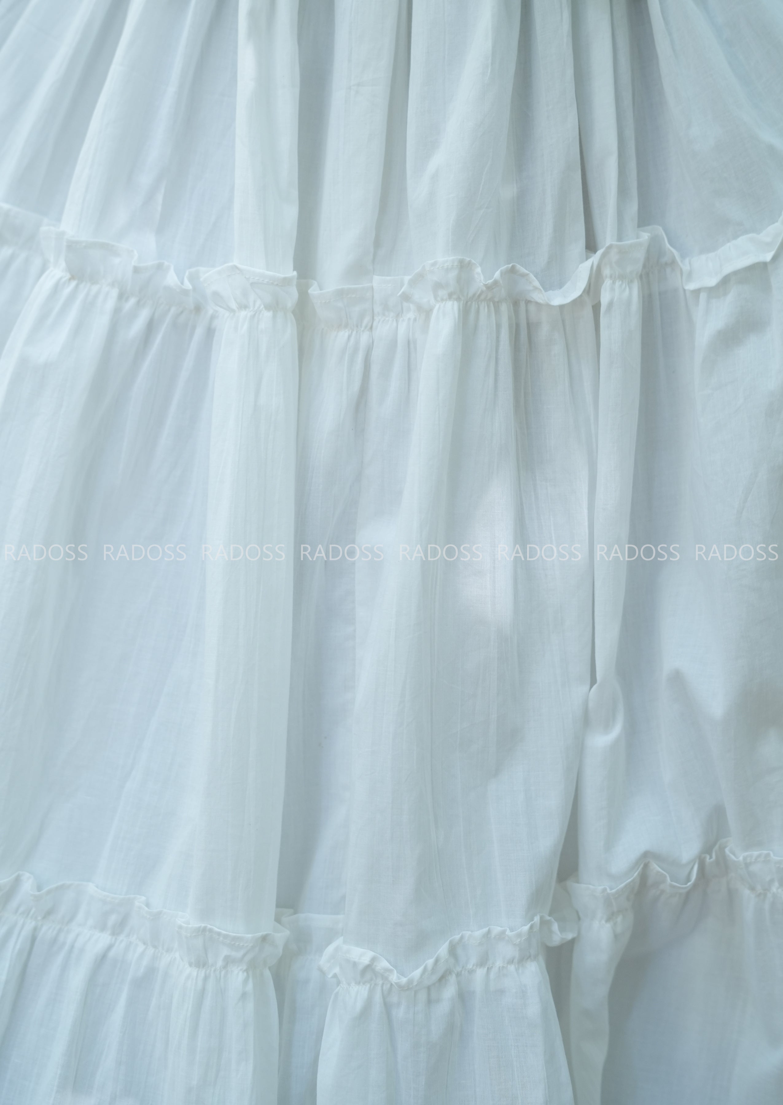 White 3-Tier Flare Skirt