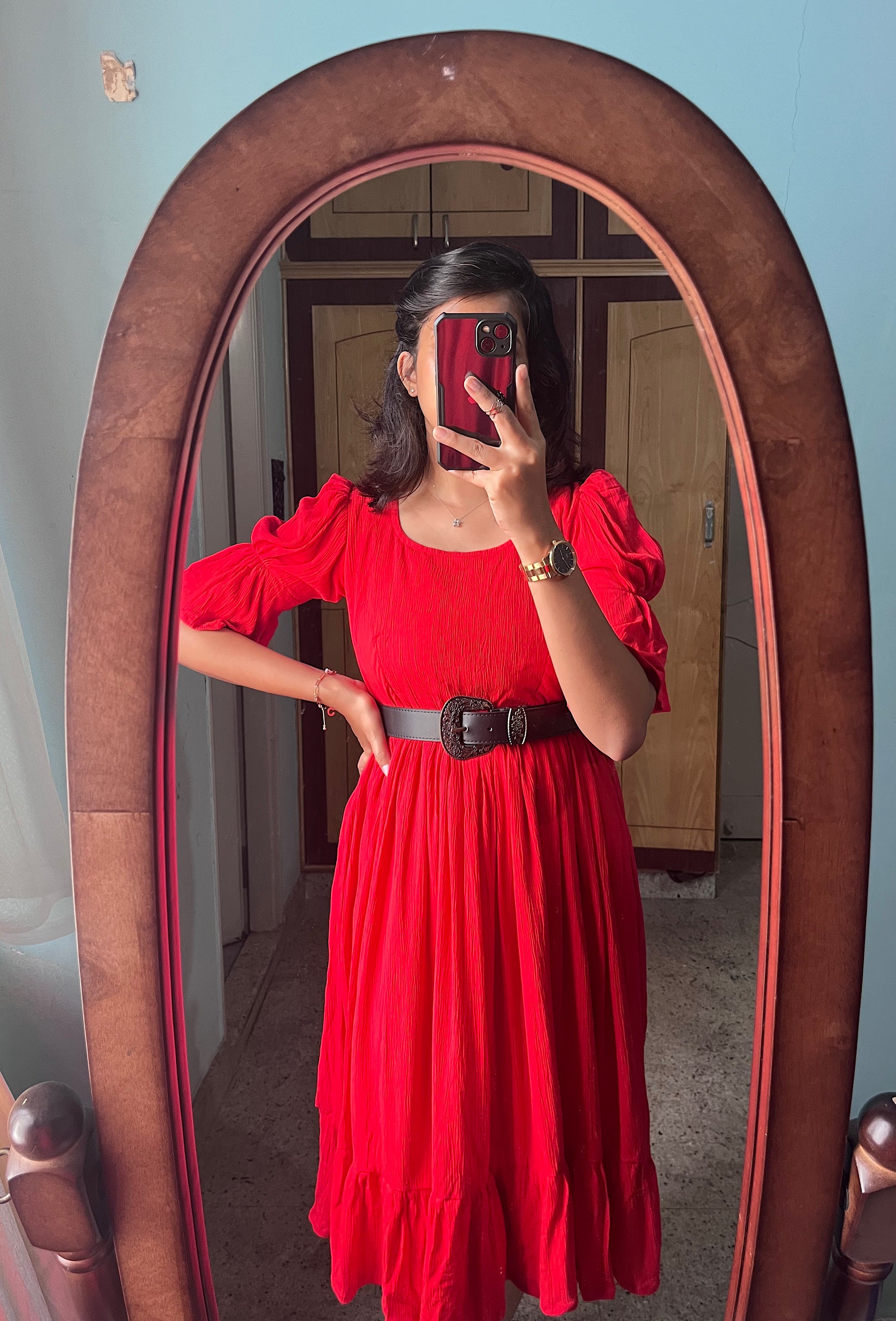 Red crush dress